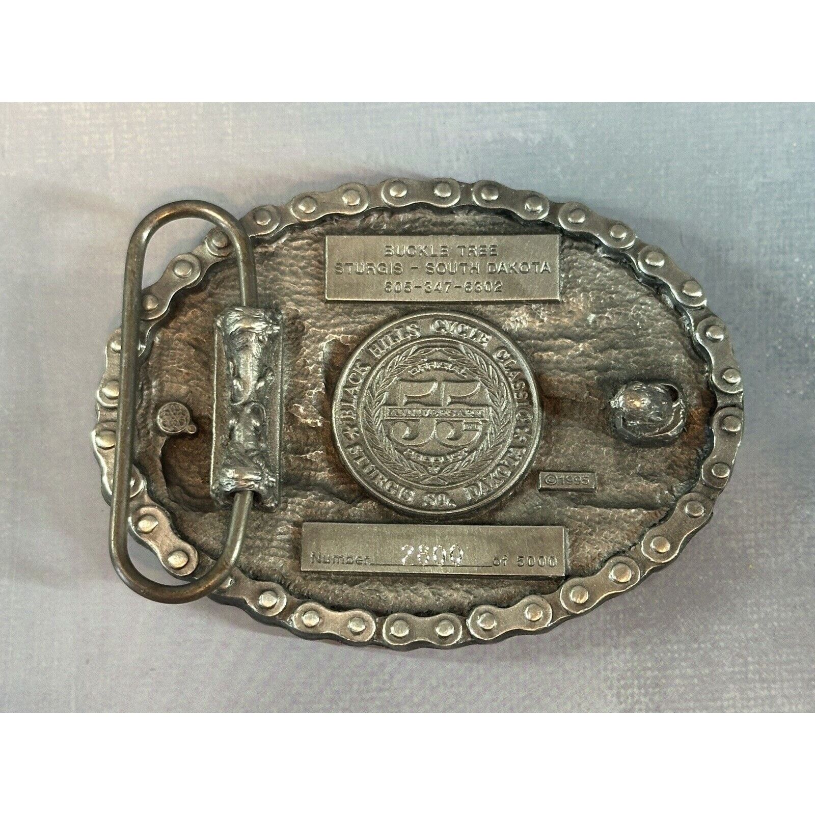 Vintage Vintage 1995 Black Hills Cycle Classic Sturgis Belt Buckle Size ONE SIZE - 2 Thumbnail