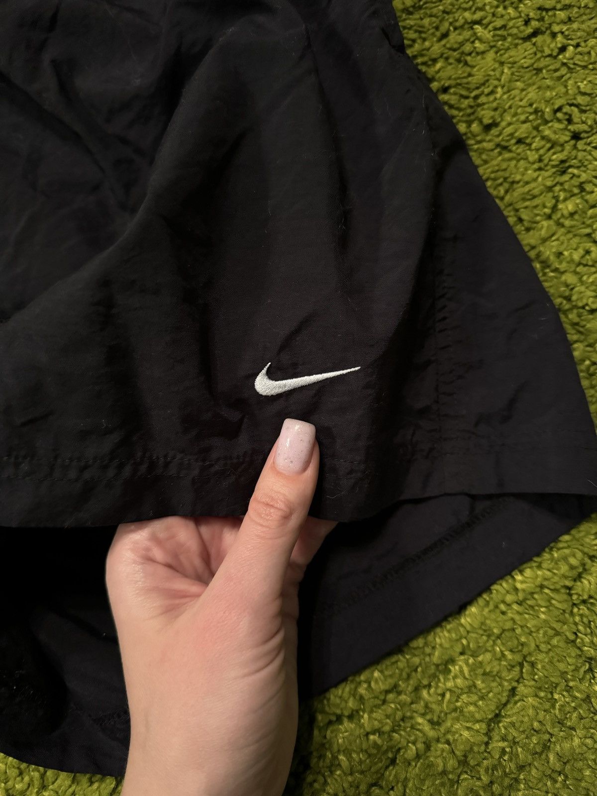 Nike × Vintage Nike 2000s vintage nylon swoosh logo black shorts Size US 36 / EU 52 - 3 Thumbnail