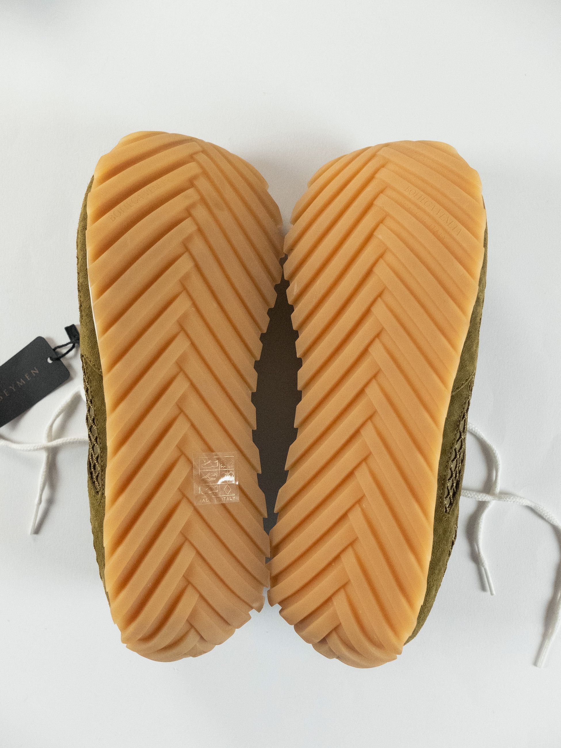 Bottega Veneta BOTTEGA VENETA Orbit green suede trimmed sneakers 12 / 45 q Size US 12 / EU 45 - 10 Thumbnail