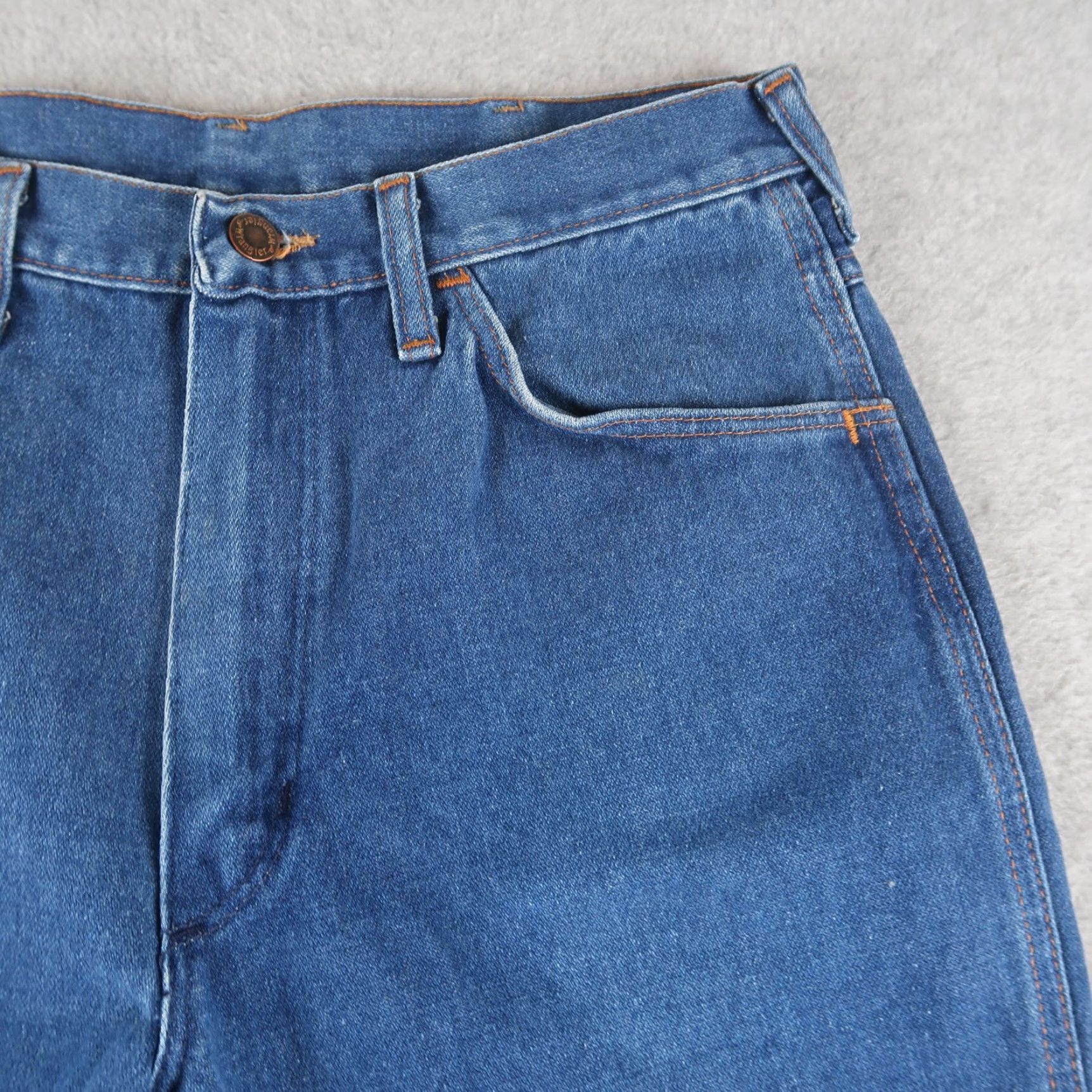 Wrangler VINTAGE Wrangler Bootcut Denim Jeans Men 34x30 945Den USA Cowboy 80s 70s Rock Logo Size US 34 / EU 50 - 3 Thumbnail