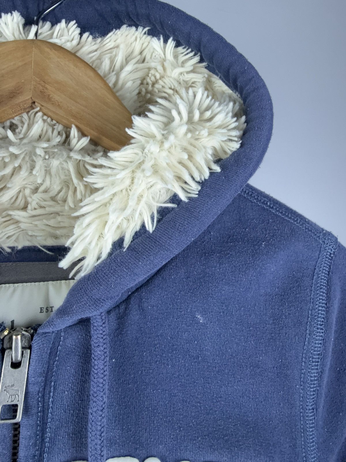 If Six Was Nine × Japanese Brand × Le Grande Bleu (L.G.B.) Vintage Abercrombie Fur Hoodie Sherpa Ifsixwasnine Lgb Style Size XL / US 12-14 / IT 48-50 - 4 Thumbnail
