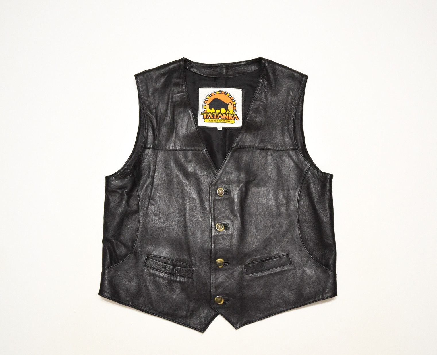 Genuine Leather × Handmade Tatanka Leather Vest Jacket Size US M / EU 48-50 / 2 - 1 Thumbnail