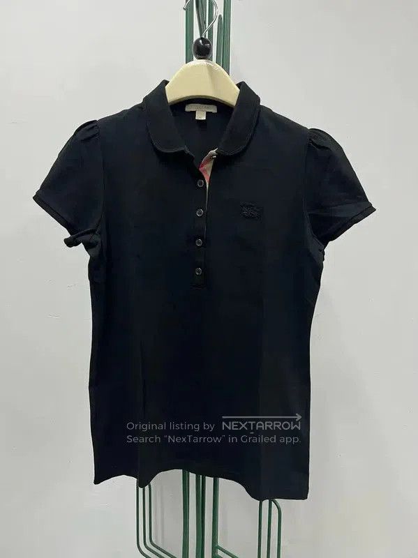 Burberry Burberry Black Cotton Short Sleeve Polo Shirt. Size M / US 6-8 / IT 42-44 - 1 Thumbnail