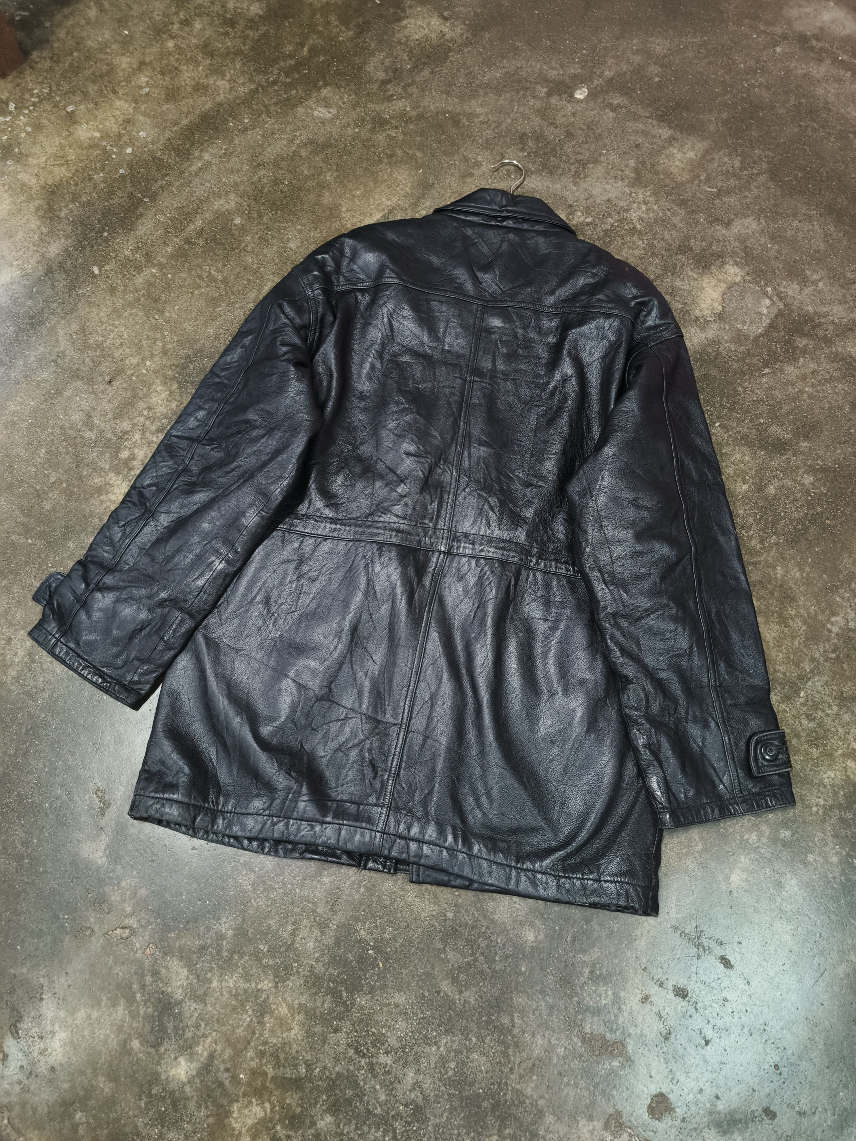 Japanese Brand POLO CLUB BLACK COAT JACKET LEATHER Size US L / EU 52-54 / 3 - 6 Thumbnail