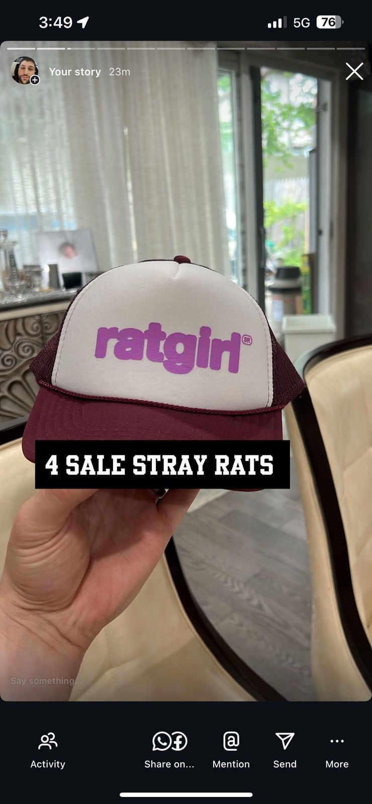 Stray Rats 4 Stray rats rat girl hats Size ONE SIZE - 2 Thumbnail