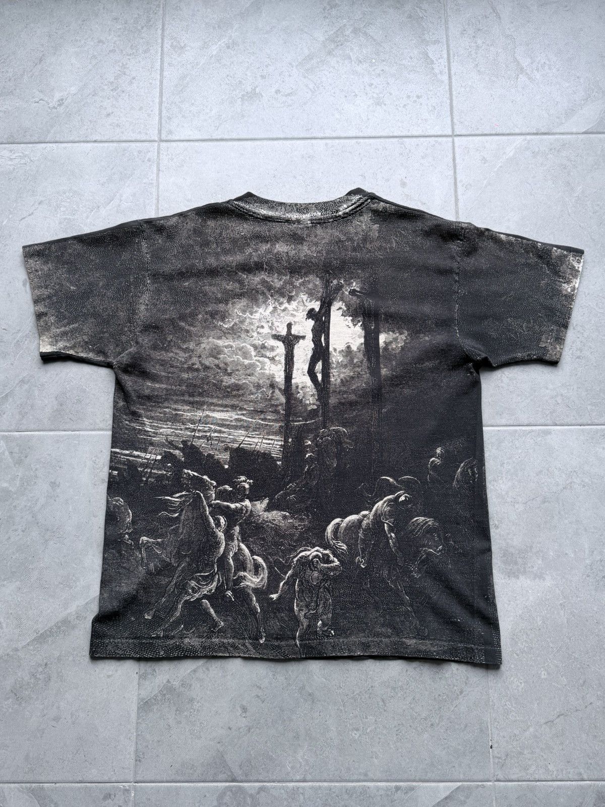 Vintage Vintage 90s Gustave Dore Jesus AOP Art T-Shirt Tee Size US L / EU 52-54 / 3 - 3 Thumbnail
