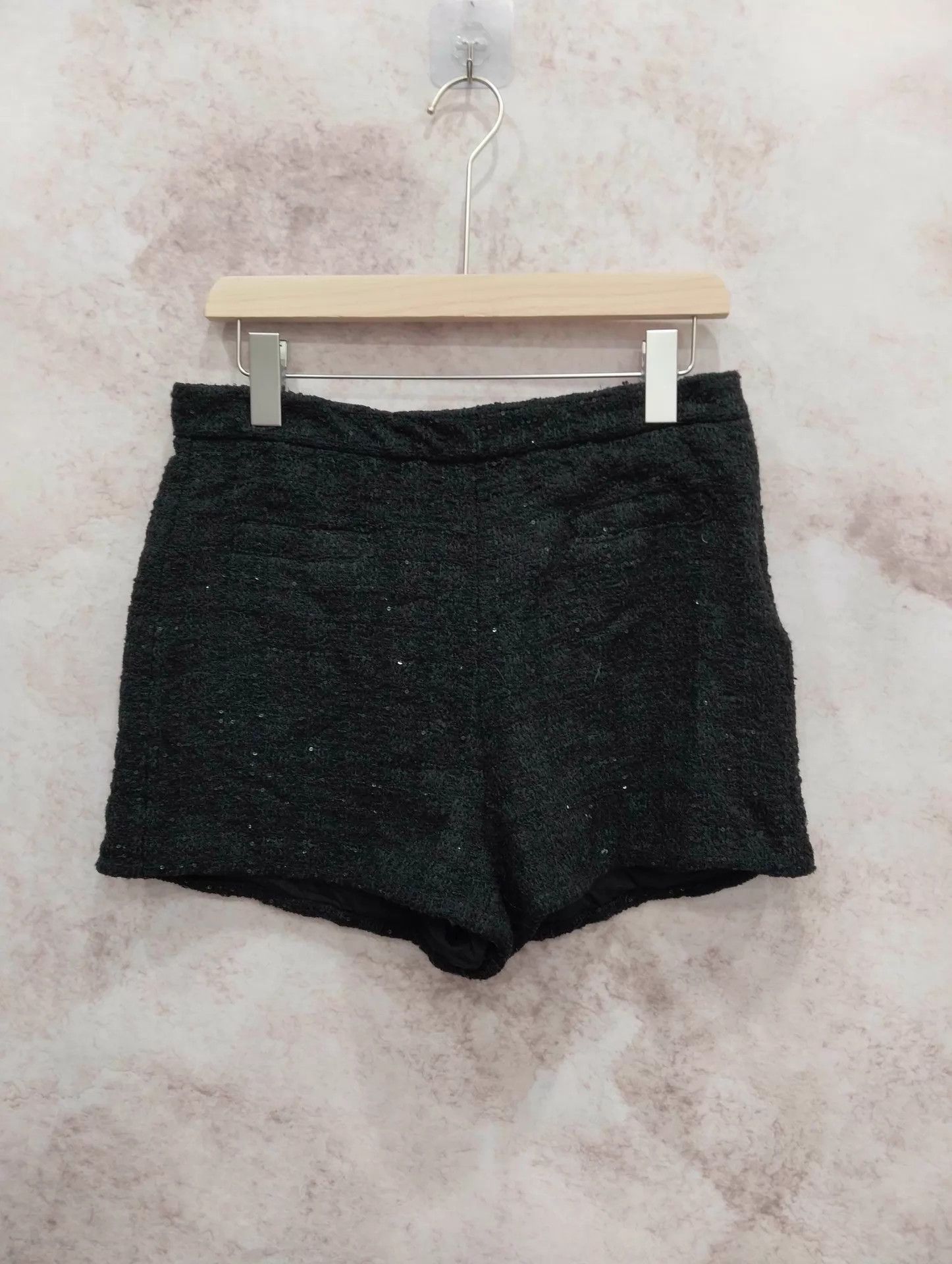 Miu Miu MIU MIU Black Sequin Shorts Size 44 Size 30" / US 8 / IT 44 - 1 Thumbnail