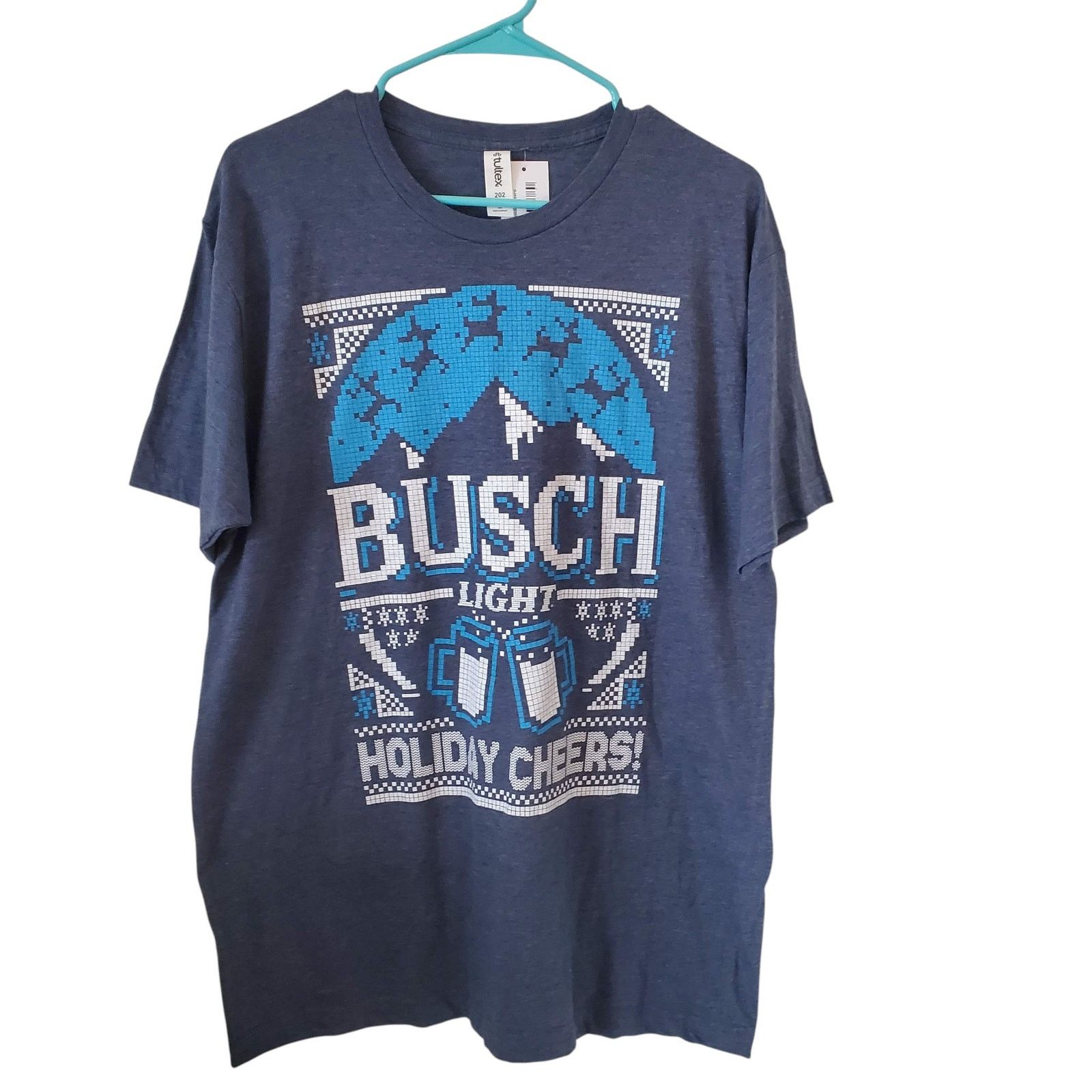 Tultex Busch Light Beer Holiday Cheers Short Sleeve Tee Large NEW Size US L / EU 52-54 / 3 - 1 Thumbnail