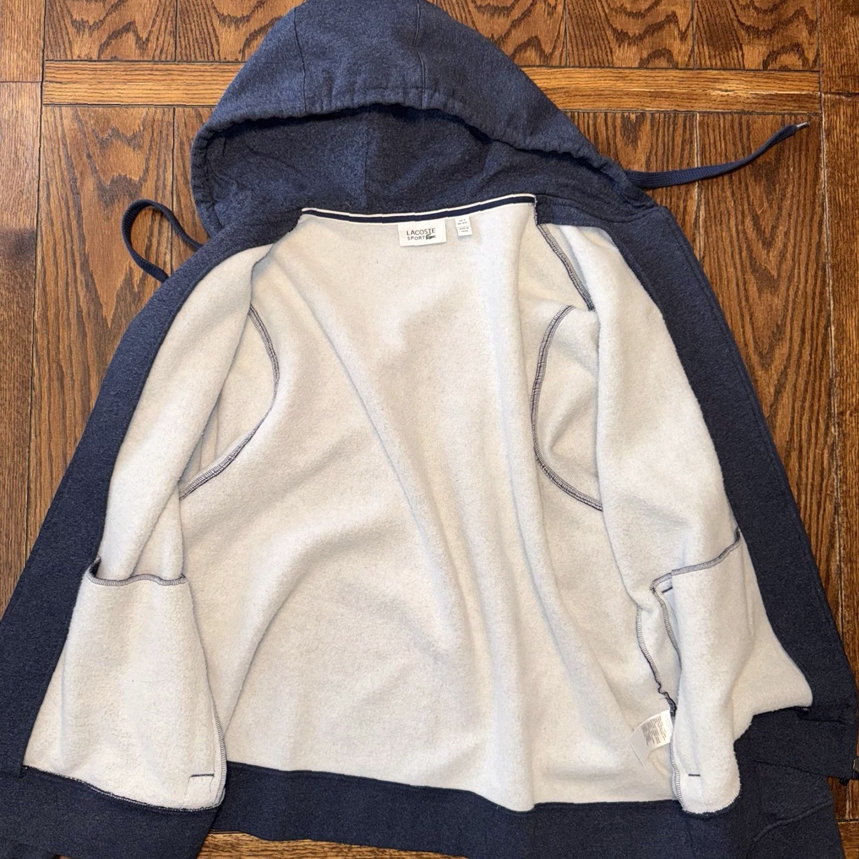 Lacoste Lacoste Sport Hoodie Mens 4XL Full Zip Hoodie Jacket Heavy Blue Classic Sports Sweatshirt Golf Gym Running Walking Big & Tall Mens Size US XXL / EU 58 / 5 - 5 Thumbnail