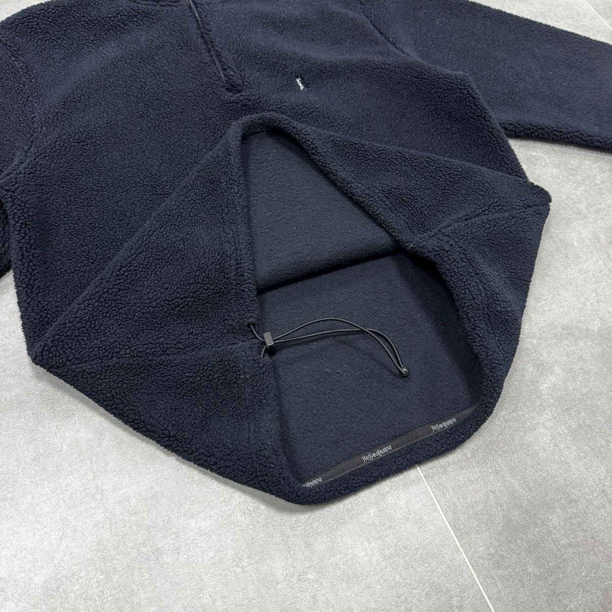 Yves Saint Laurent Rare Yves Saint Laurent YSL 1/3 Zip Fleece Jacket Navy Blue Size US XL / EU 56 / 4 - 11 Thumbnail