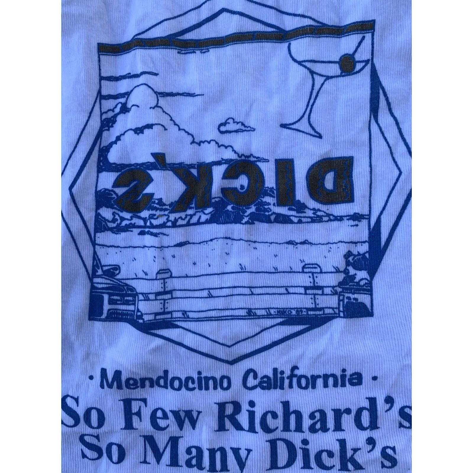 Vintage VINTAGE Dick’s Mendocino California So Few Richards So Many Dicks Graphic Tank Top XS White Women Size XS / US 0-2 / IT 36-38 - 6 Thumbnail