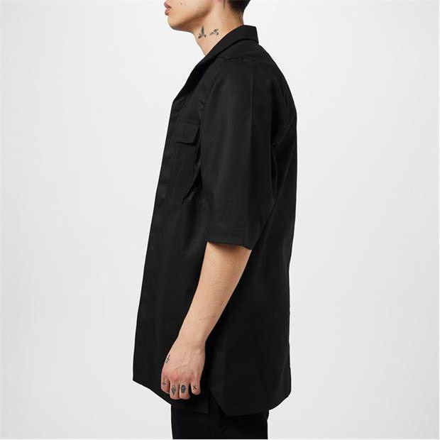 Rick Owens o1g2r1mq0624 Magnum Shirts in Black Size US XL / EU 56 / 4 - 4 Thumbnail