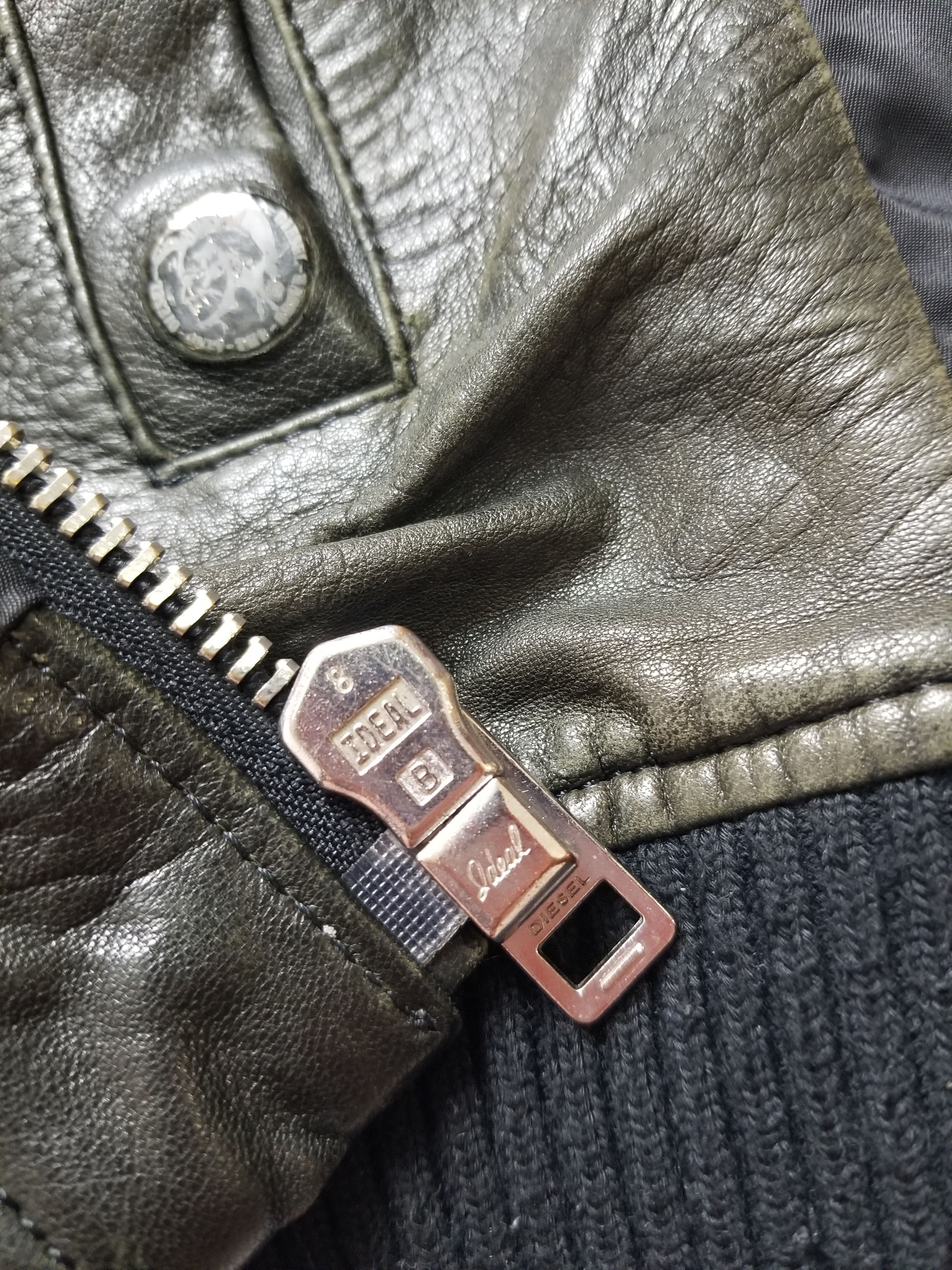Diesel Diesel L-Madara Sheepskin Leather Biker Motorcycle Jacket Size US M / EU 48-50 / 2 - 14 Thumbnail