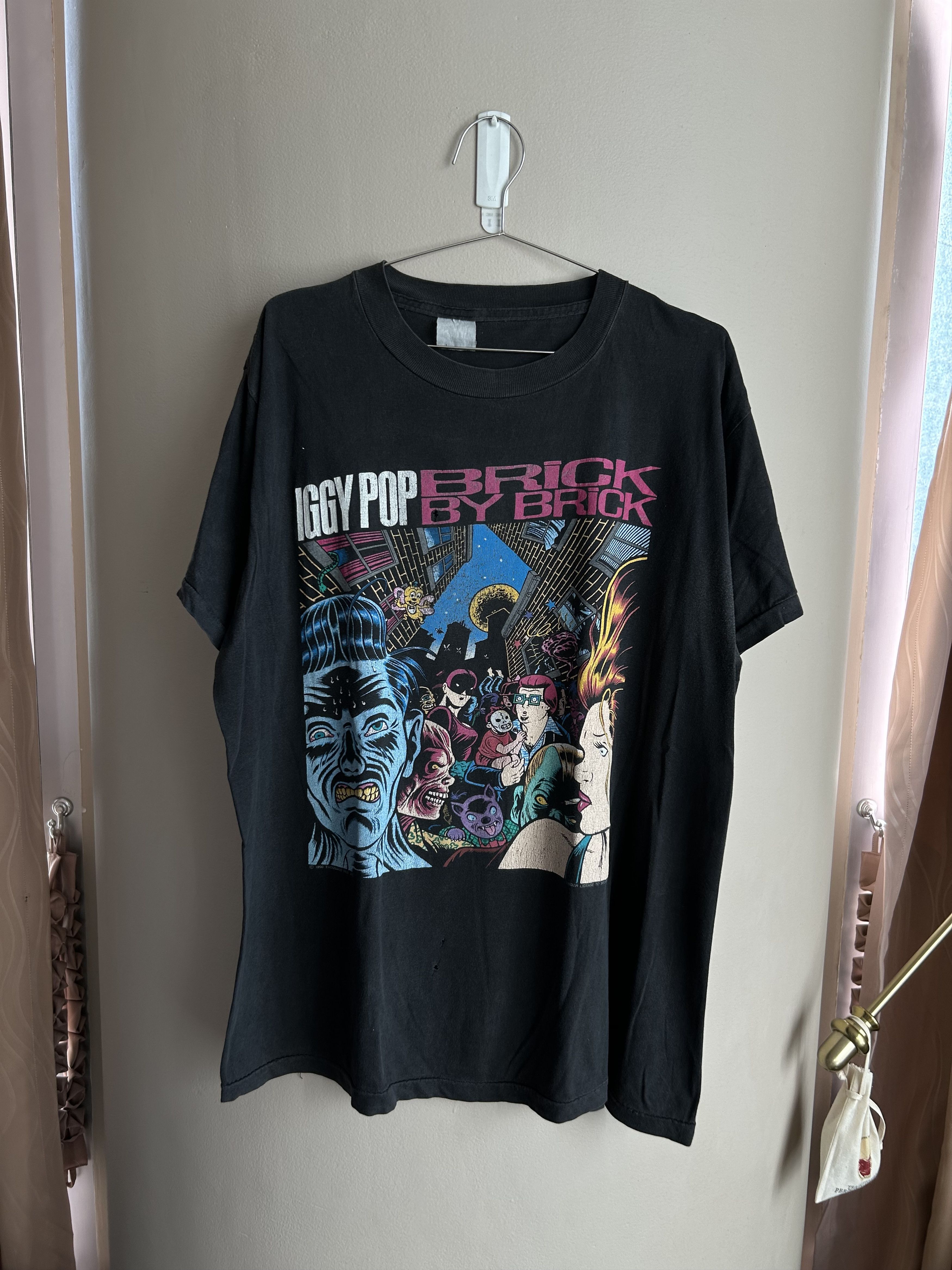 Band Tees × Vintage 1990 Iggy Pop Brick by brick Charles Burns XL