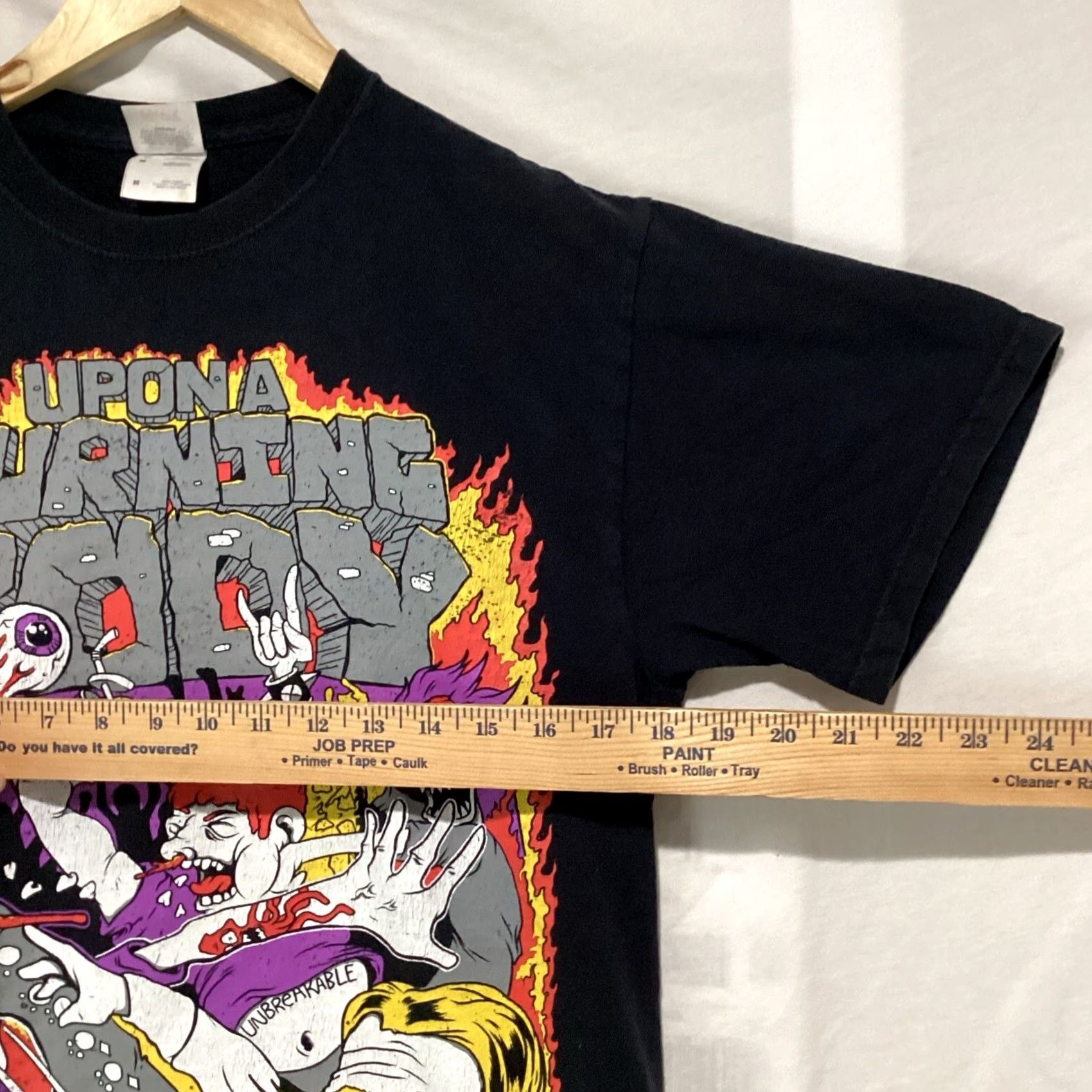 Fruit Of The Loom VINTAGE Upon A Burning Body Shirt Mens Medium Black Metalcore Band Tee Dont F With Texas Size US M / EU 48-50 / 2 - 6 Thumbnail