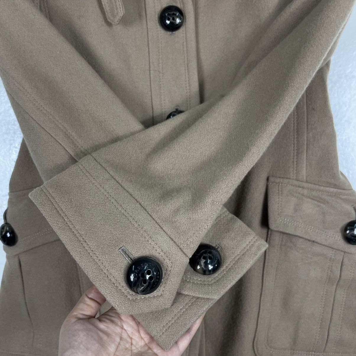 Burberry 💥BURBERRY FUR NECK WINTER WOOL JACKET Size M / US 6-8 / IT 42-44 - 7 Thumbnail