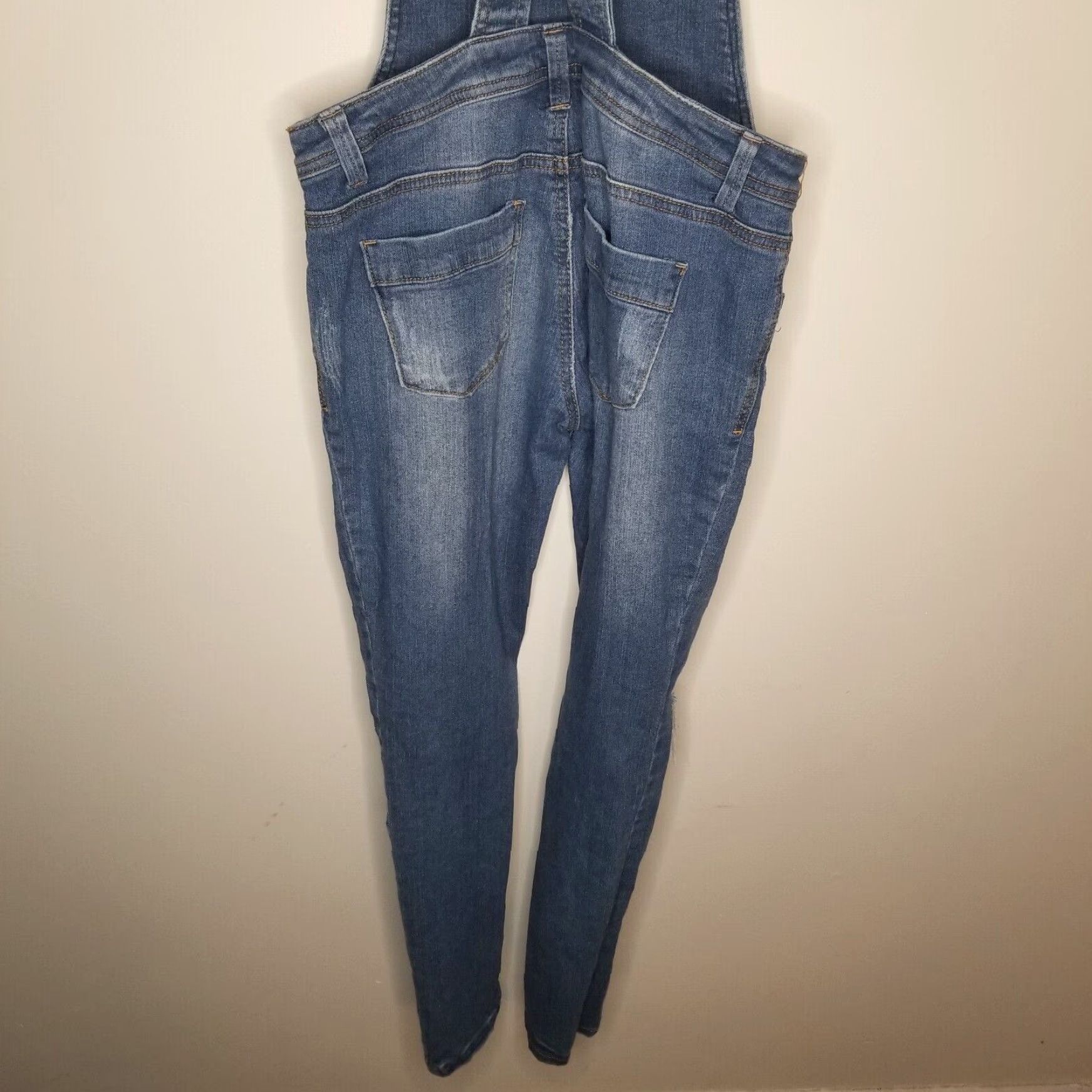 Vintage Tinseltown Distressed Denim Overalls Womens Blue Size Small Size 28" / US 6 / IT 42 - 7 Thumbnail