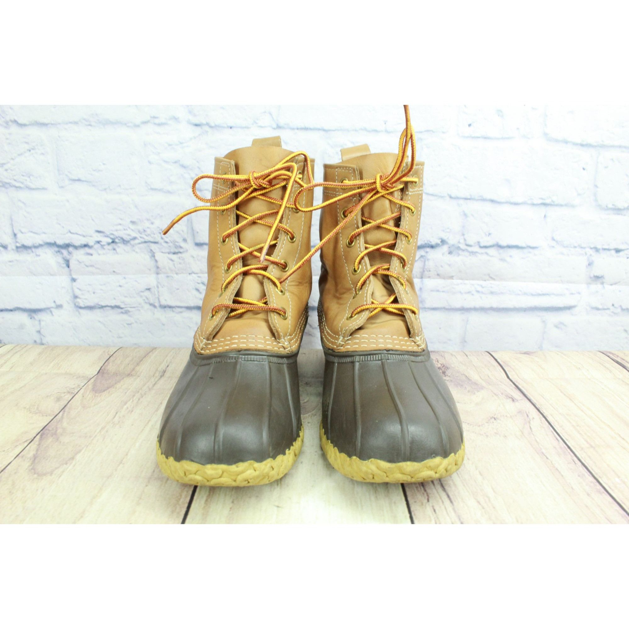 L.L. Bean × Leather LL Bean Women's Leather Insulated Ankle Duck Boots Size 8 M Size US 8 / IT 38 - 4 Thumbnail