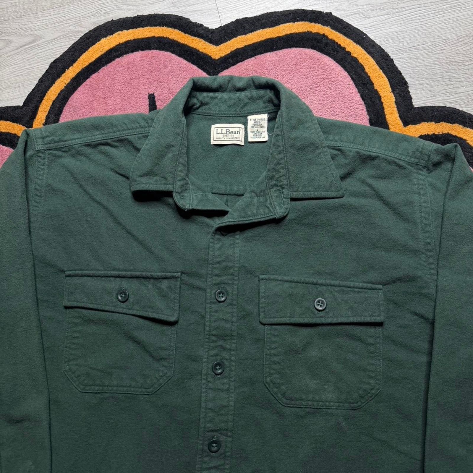 Eddie Bauer Eddie Bauer Casual Button Up Flannel Shirt Size Large Green Size US L / EU 52-54 / 3 - 3 Thumbnail