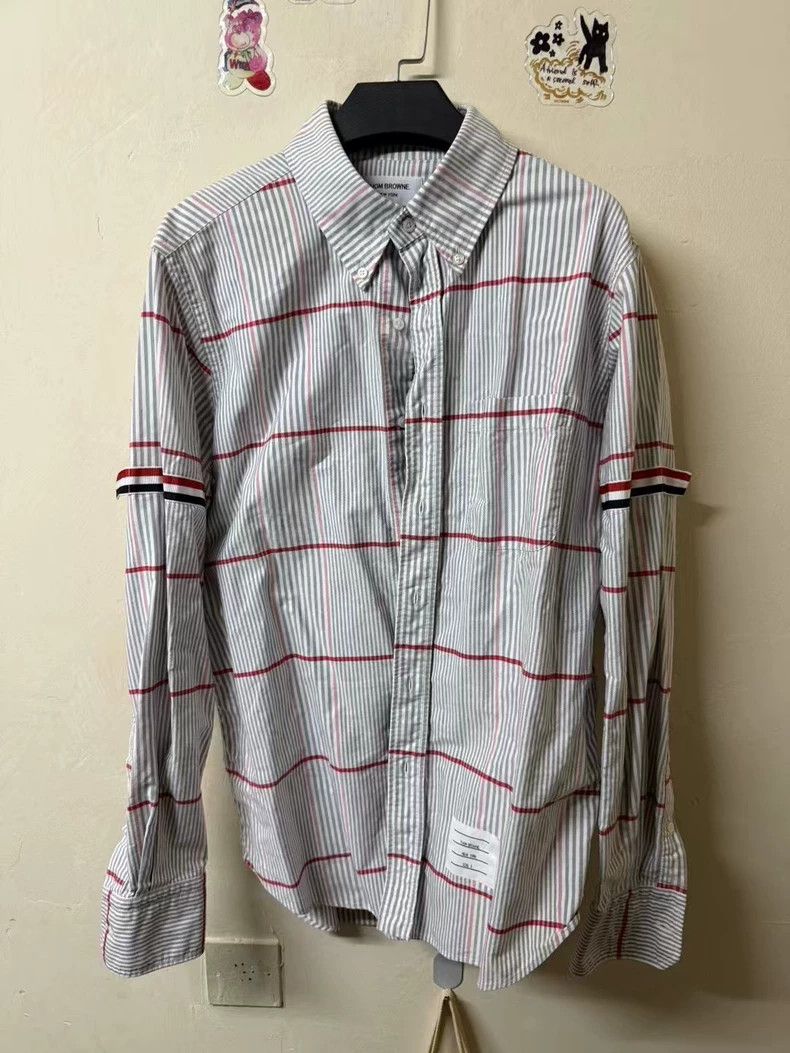 Thom Browne Thom browne Red striped shirt with long sleeves 2504-Nextar Size US L / EU 52-54 / 3 - 1 Thumbnail