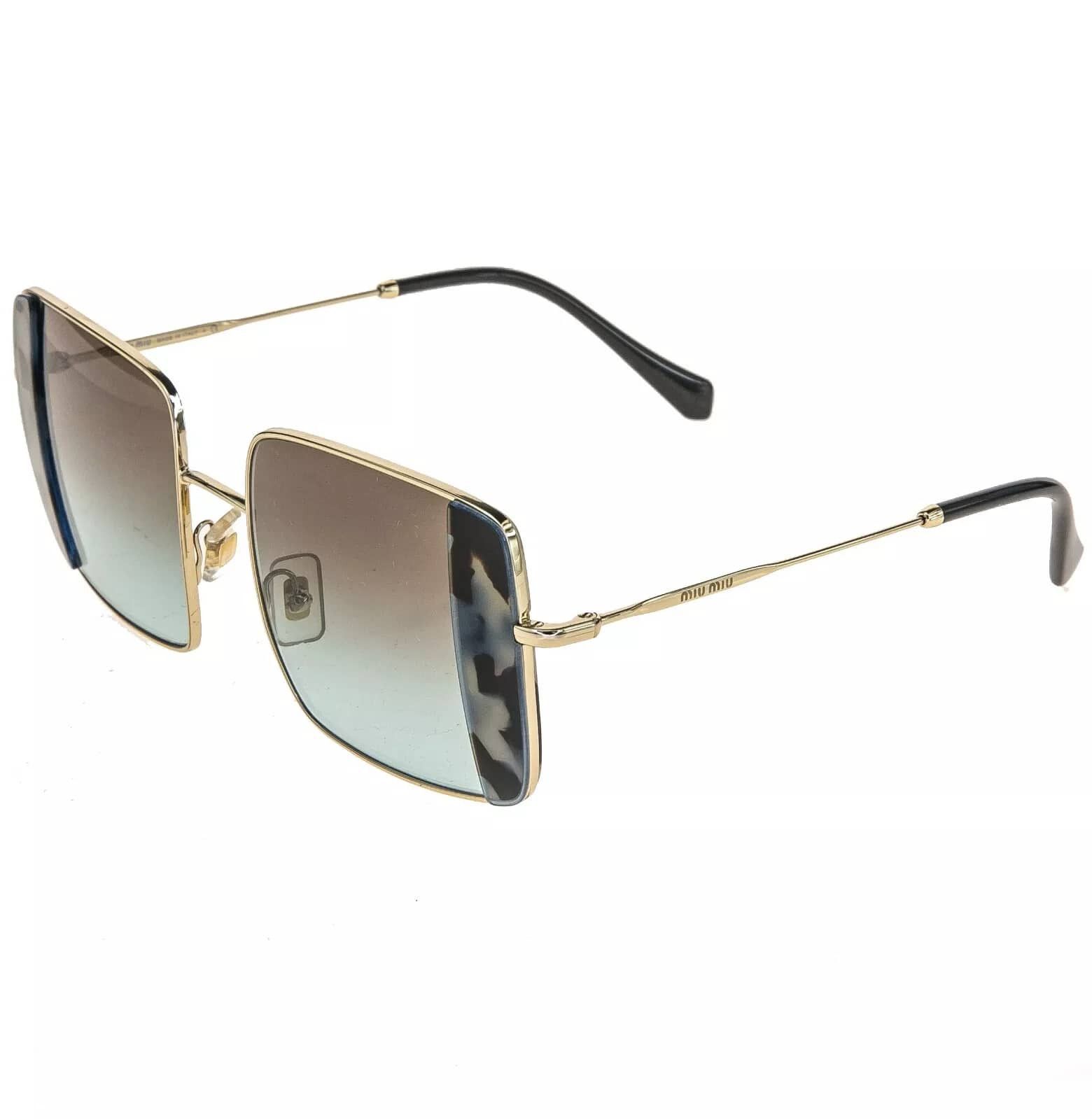 Miu Miu MIU MIU CORE MU56VS Gold Green Sand Geometric Square 56V Size ONE SIZE - 8 Thumbnail