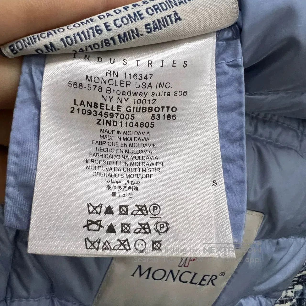 Moncler Moncler Tie-Dye Logo Down Jacket. Size XS / US 0-2 / IT 36-38 - 5 Thumbnail