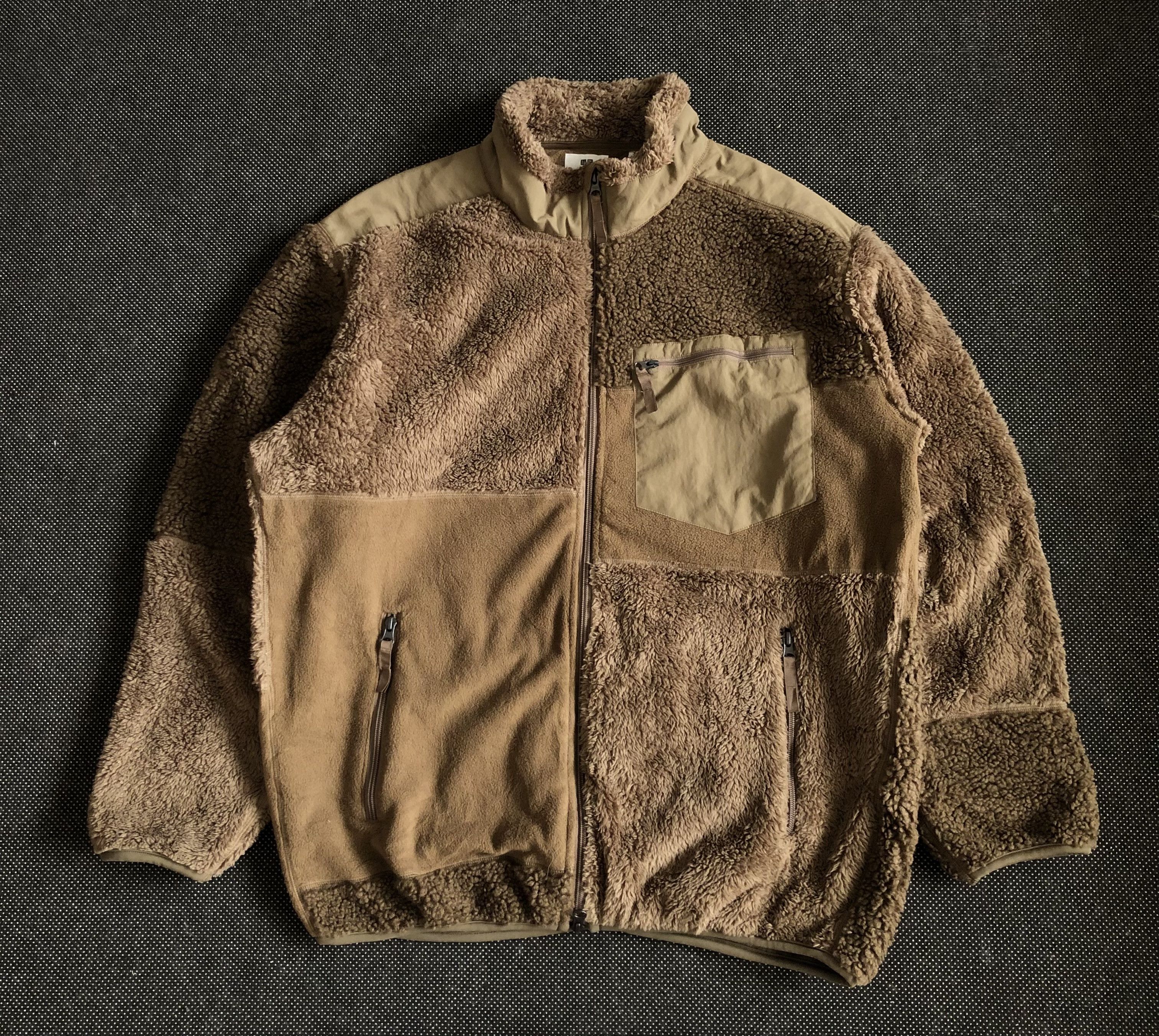 Engineered Garments × Uniqlo ENGINEERED GARMENTS X UNIQLO PATCHWORK SHERPA FLEECE JACKET Size US XL / EU 56 / 4 - 1 Thumbnail
