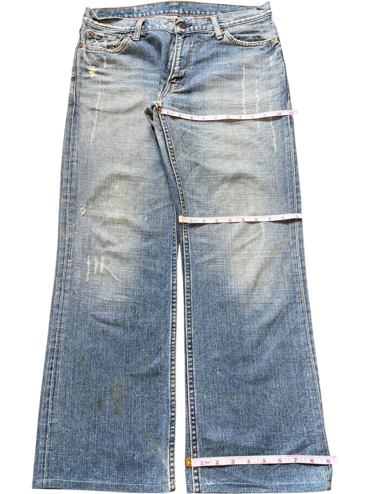 Levi's Vintage 90s Levis 537 Mud Wash Distress Flare Jeans Size 33" - 8 Thumbnail