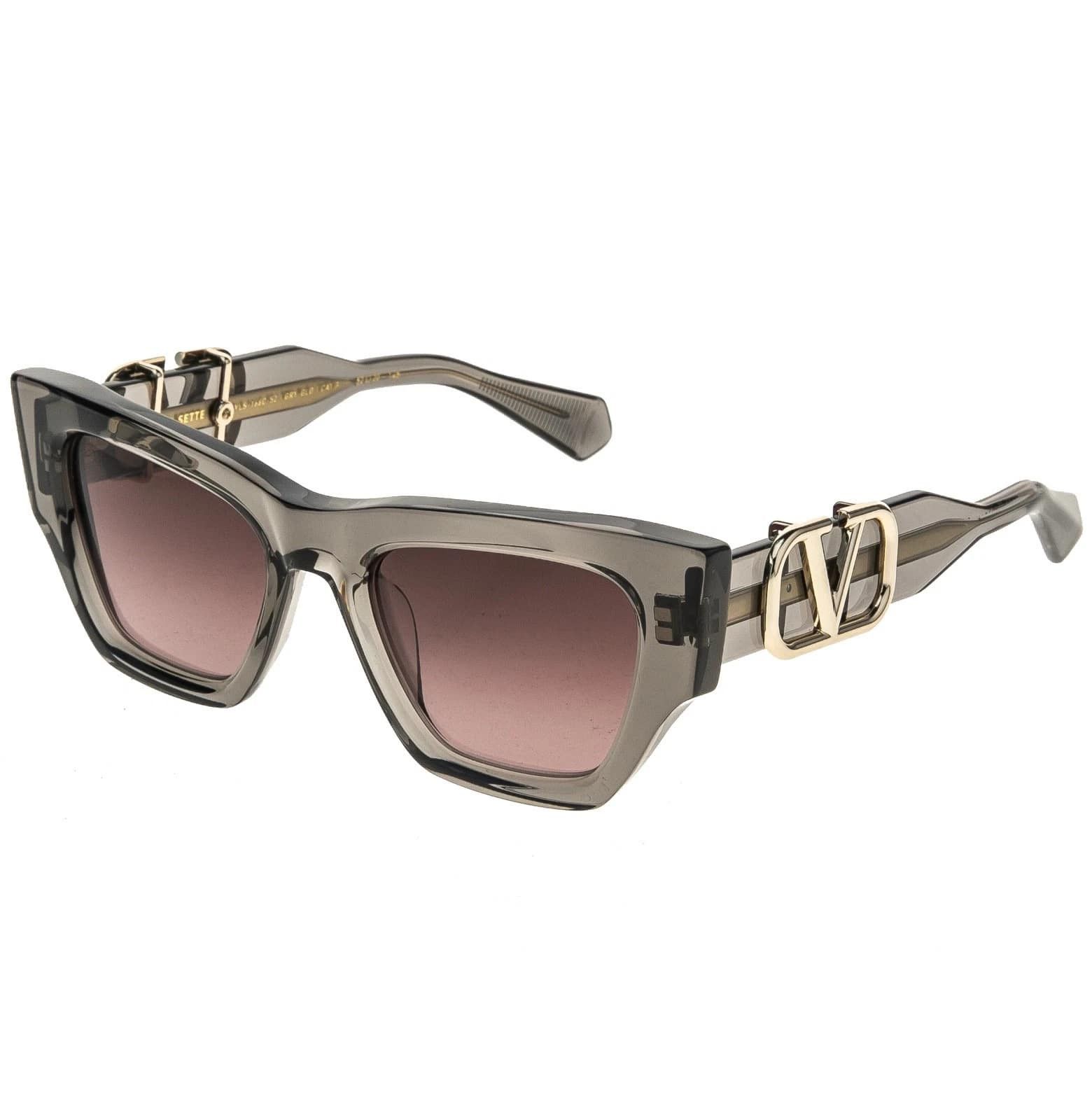 Valentino VALENTINO V-SETTE VLS166 Crystal Gray VLS 166C Sunglasses Size ONE SIZE - 6 Thumbnail