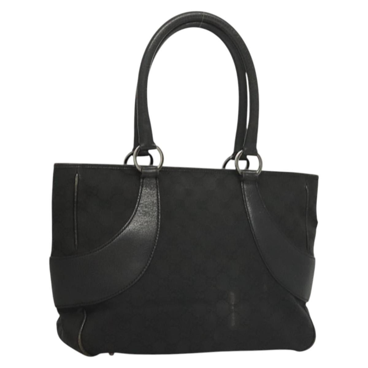 Gucci GUCCI GG Canvas Tote Bag Black Silver Size ONE SIZE - 1 Thumbnail