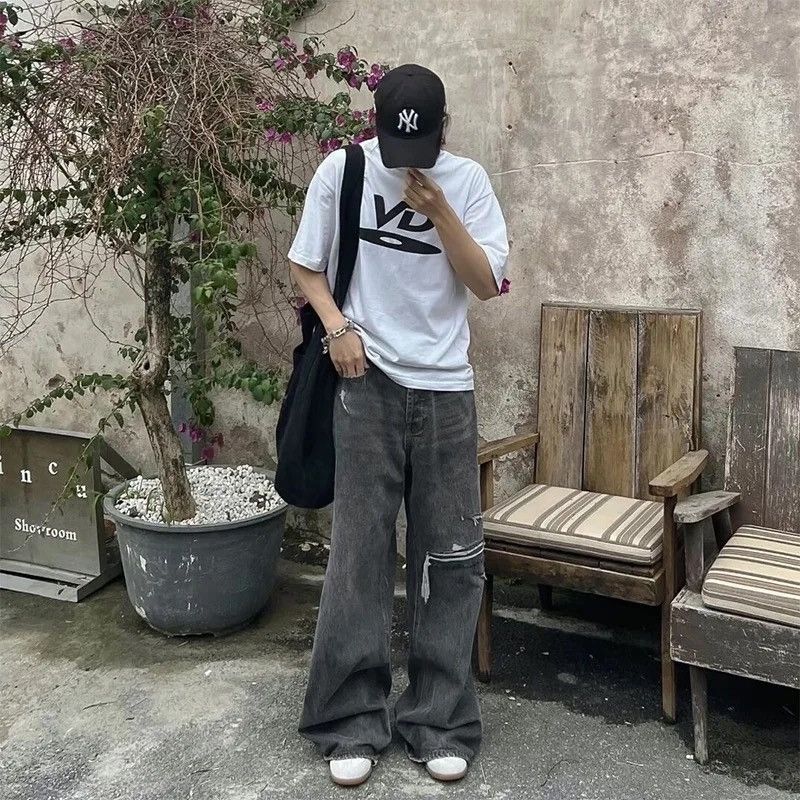 Vintage Ripped Baggy jeans Size US 31 - 1 Thumbnail