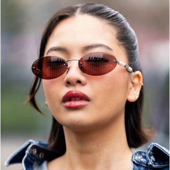 Gucci NEW GUCCI GG1922S 002 SUNGLASSES WOMEN OVAL EYEWEAR GUCC Size ONE SIZE - 4 Thumbnail