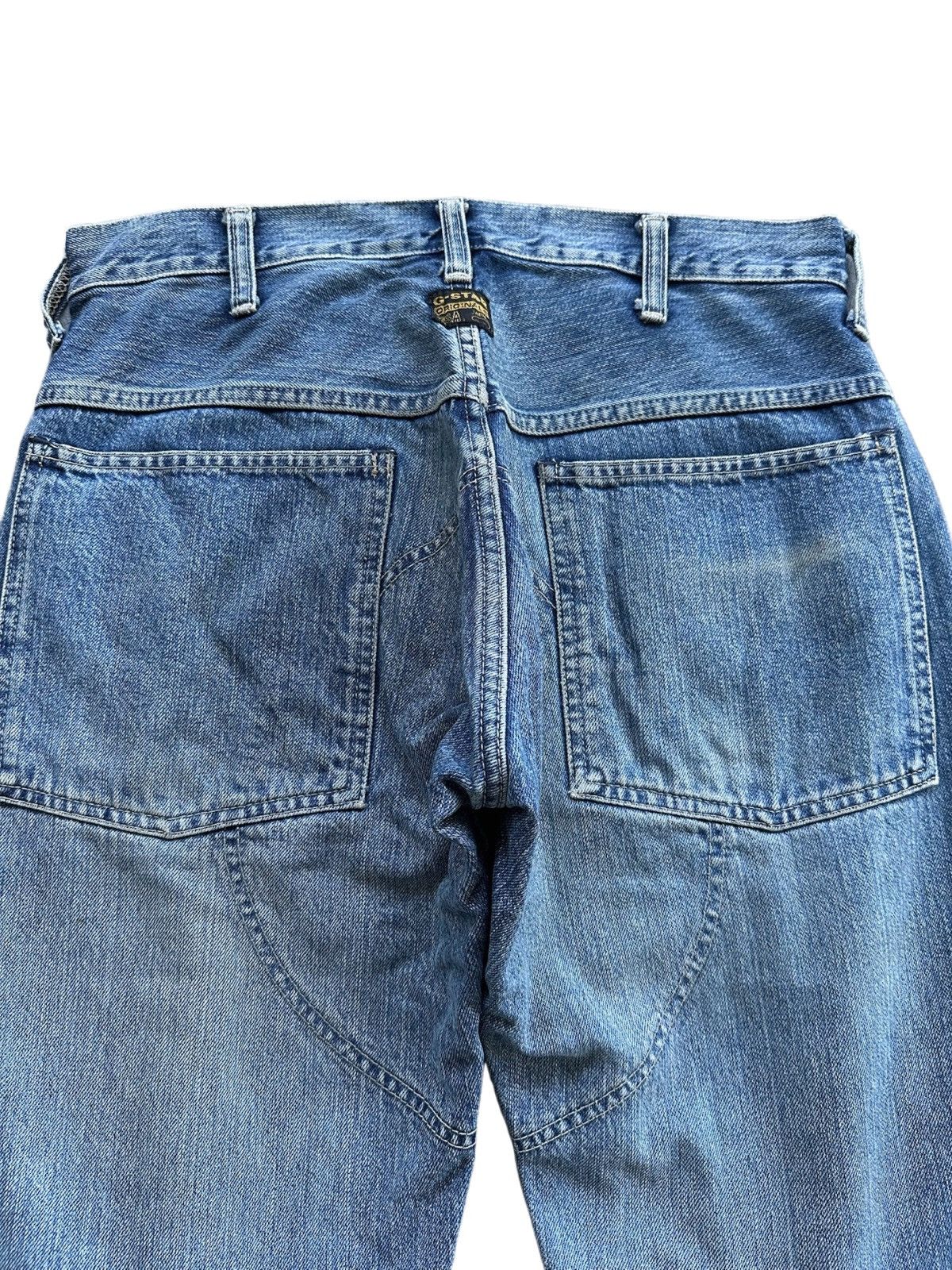 G-Star Vintage G Star Raw Denim Jeans Elwood Double Knee Size US 31 - 6 Thumbnail
