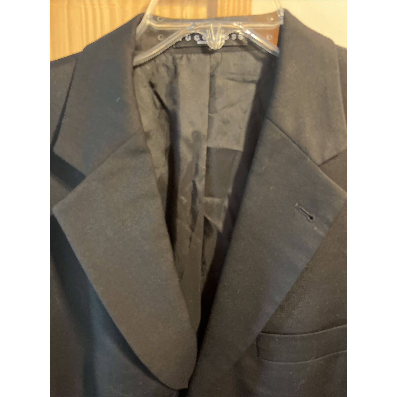 Hugo Boss Hugo Boss Einstein Men’s 42L 22x33 Blazer Black Button Wool Size 42L - 9 Thumbnail