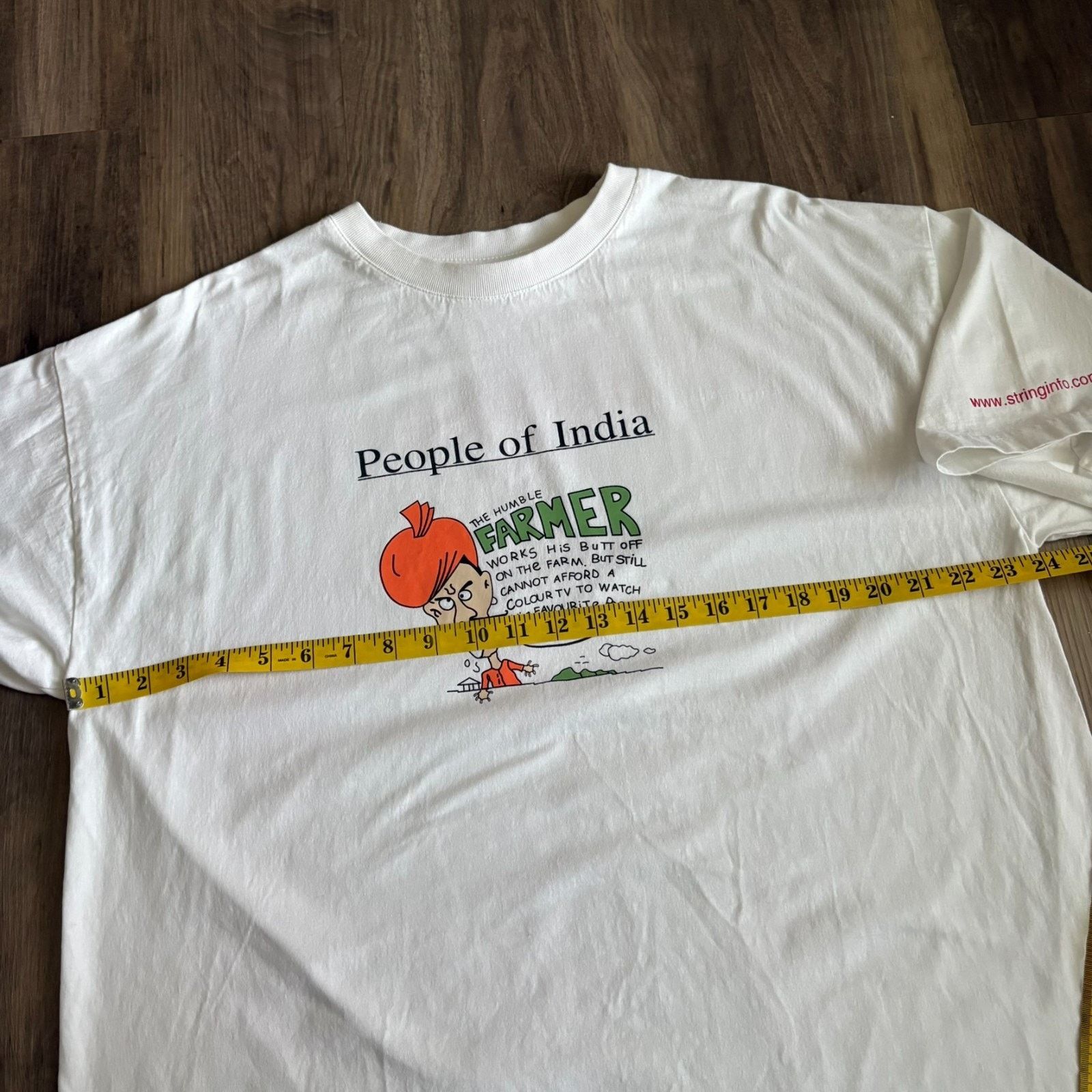 Vintage Vintage String Info India T-Shirt Men's Size XL White Rare Size US XL / EU 56 / 4 - 6 Thumbnail