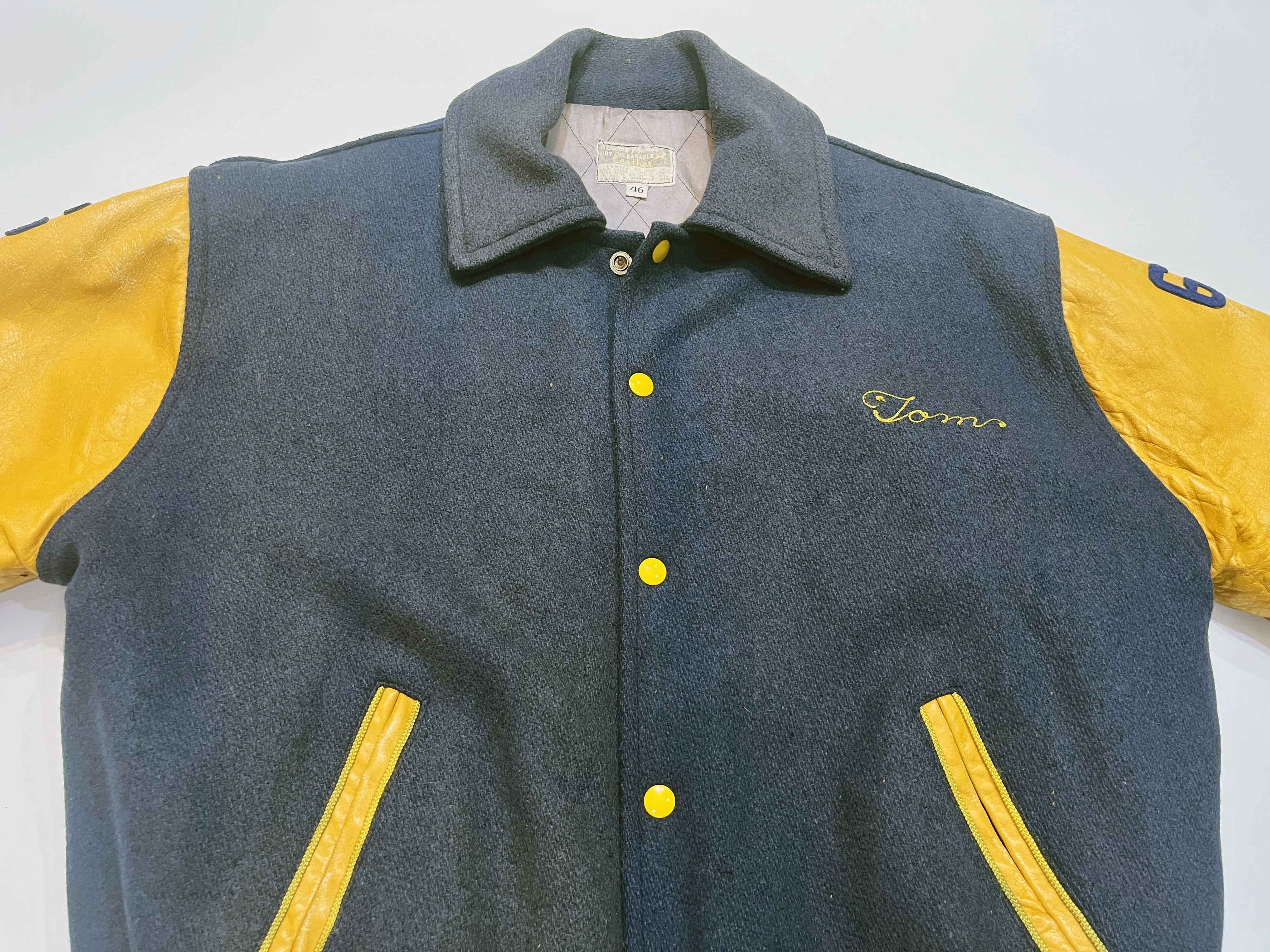 Other Vtg Flynntan Leather North Brunswick Football Varsity Jacket Size US L / EU 52-54 / 3 - 4 Thumbnail