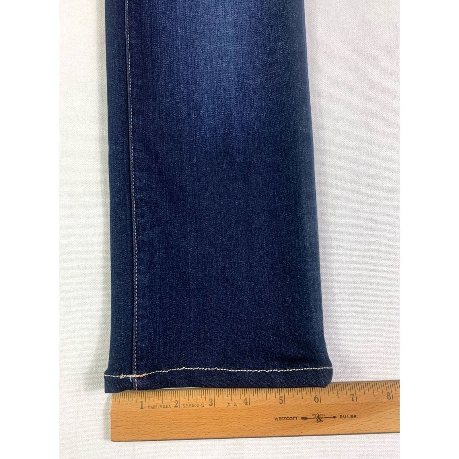 Paige PAIGE Skyline Straight Jeans Womens 27 Blue Dark Wash Stretch Denim (fits 28x29) Size 27" / US 4 / IT 40 - 2 Thumbnail