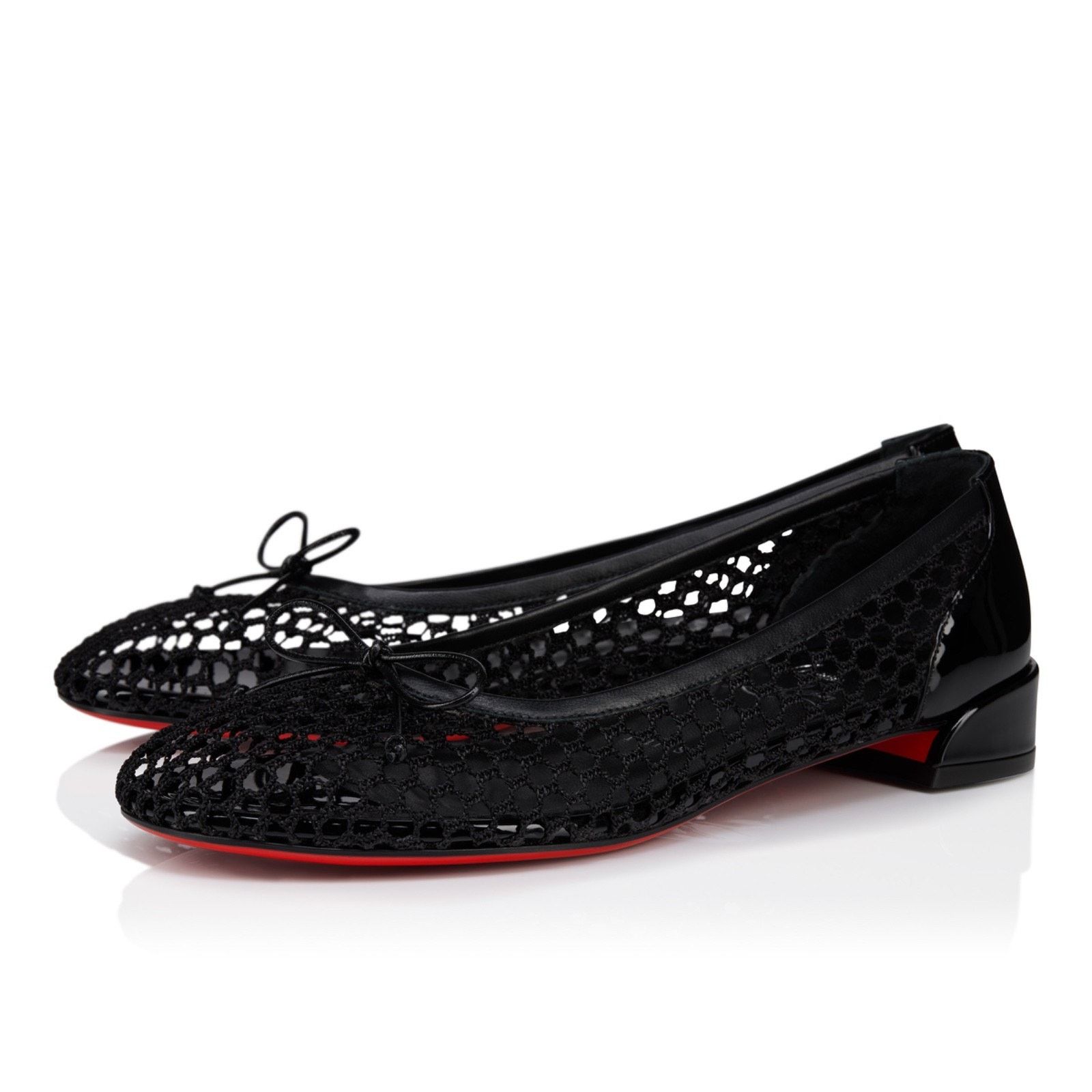Christian Louboutin Christian Louboutin Sweetie Jane Mesh Flat Black Patent Size US 9.5 / IT 39.5 - 1 Thumbnail