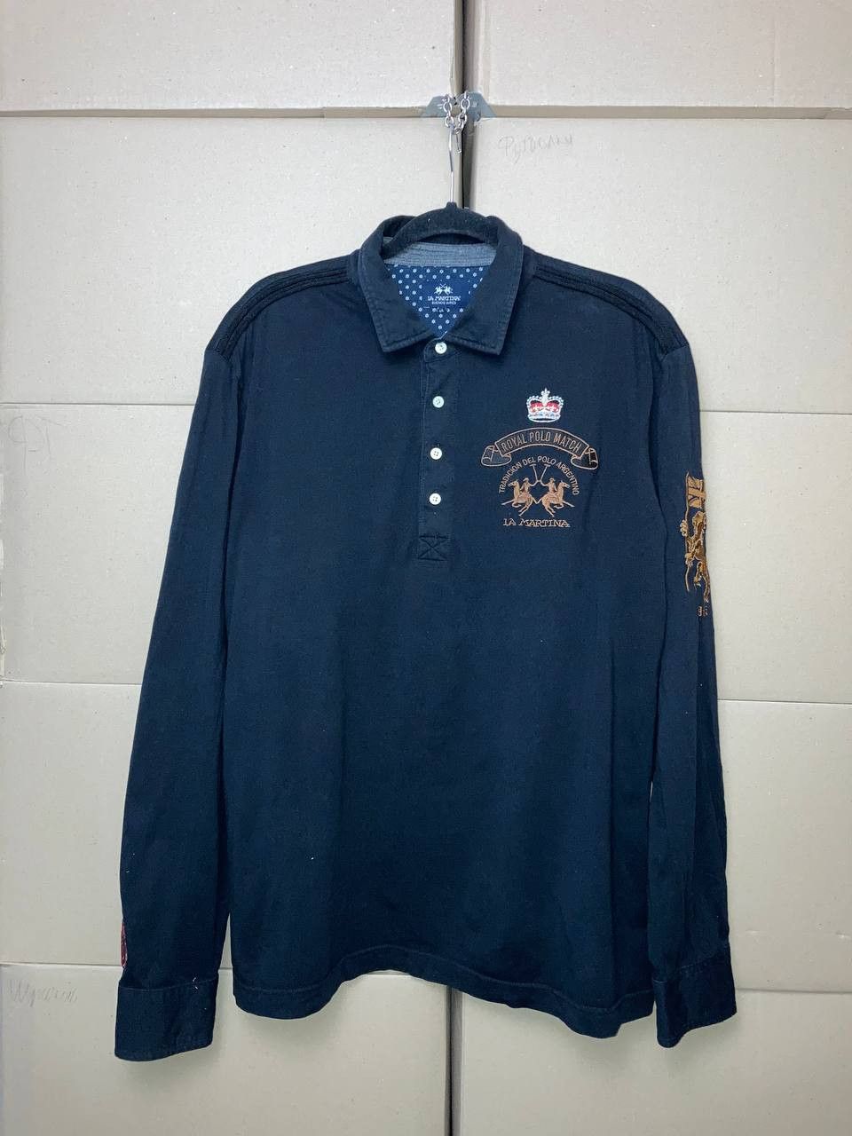 La Martina VINTAGE LA MARTINA PORSCHE BIG LOGO LONG SLEEVE POLO SHIRT Size US XXL / EU 58 / 5 - 6 Thumbnail