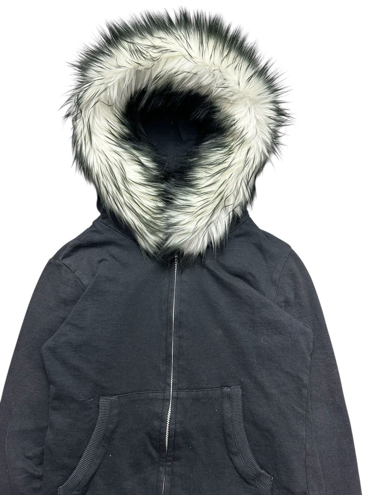 Japanese Brand STUDDED MISCH MASCH FUR ZIP BLACK HOODIE IFSIX LGB STYLE Size XS / US 0-2 / IT 36-38 - 2 Thumbnail