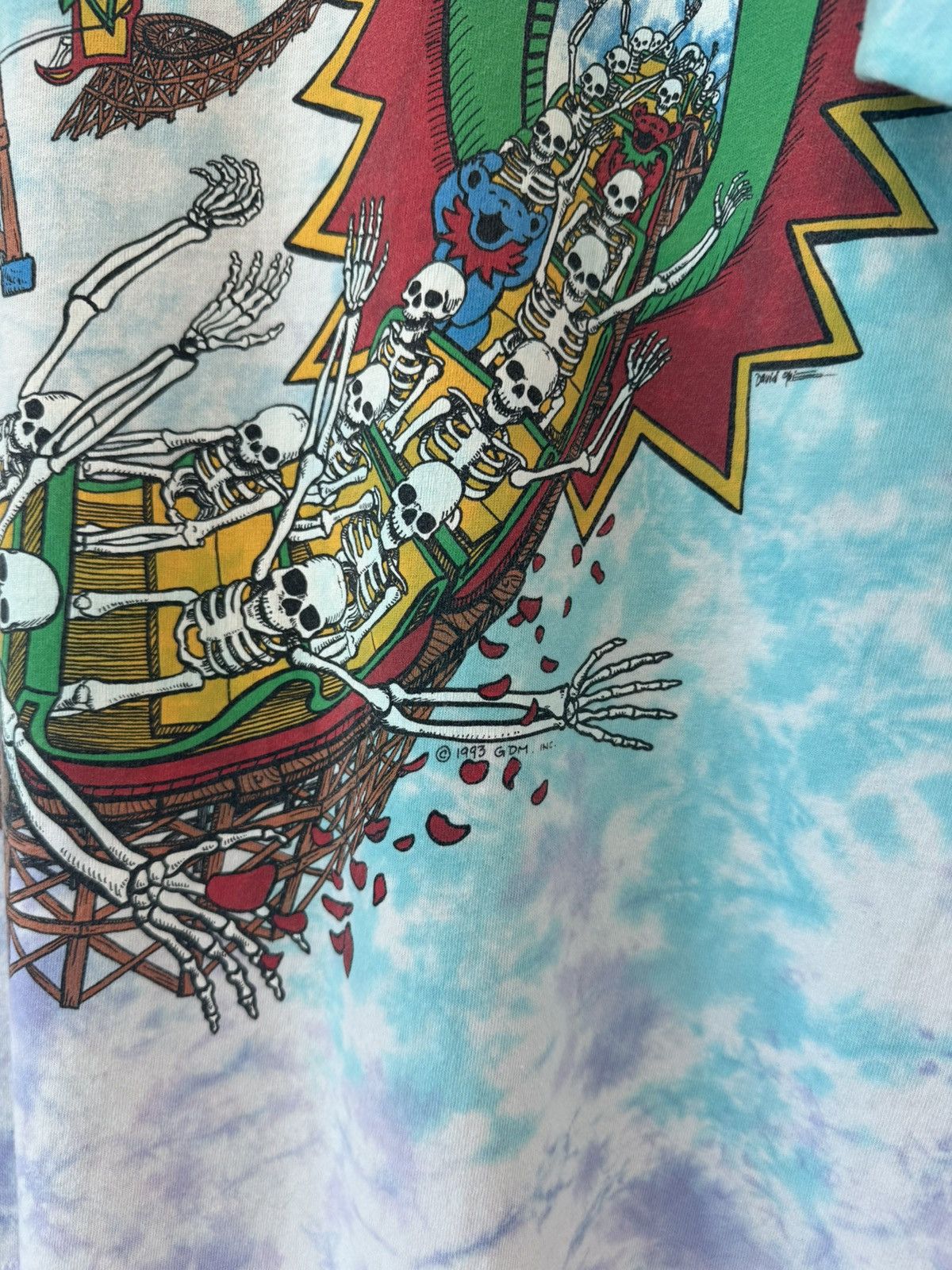 Grateful Dead Vintage 1993 Grateful Dead Liquid Blue Band Tee T Shirt Size US XL / EU 56 / 4 - 12 Thumbnail