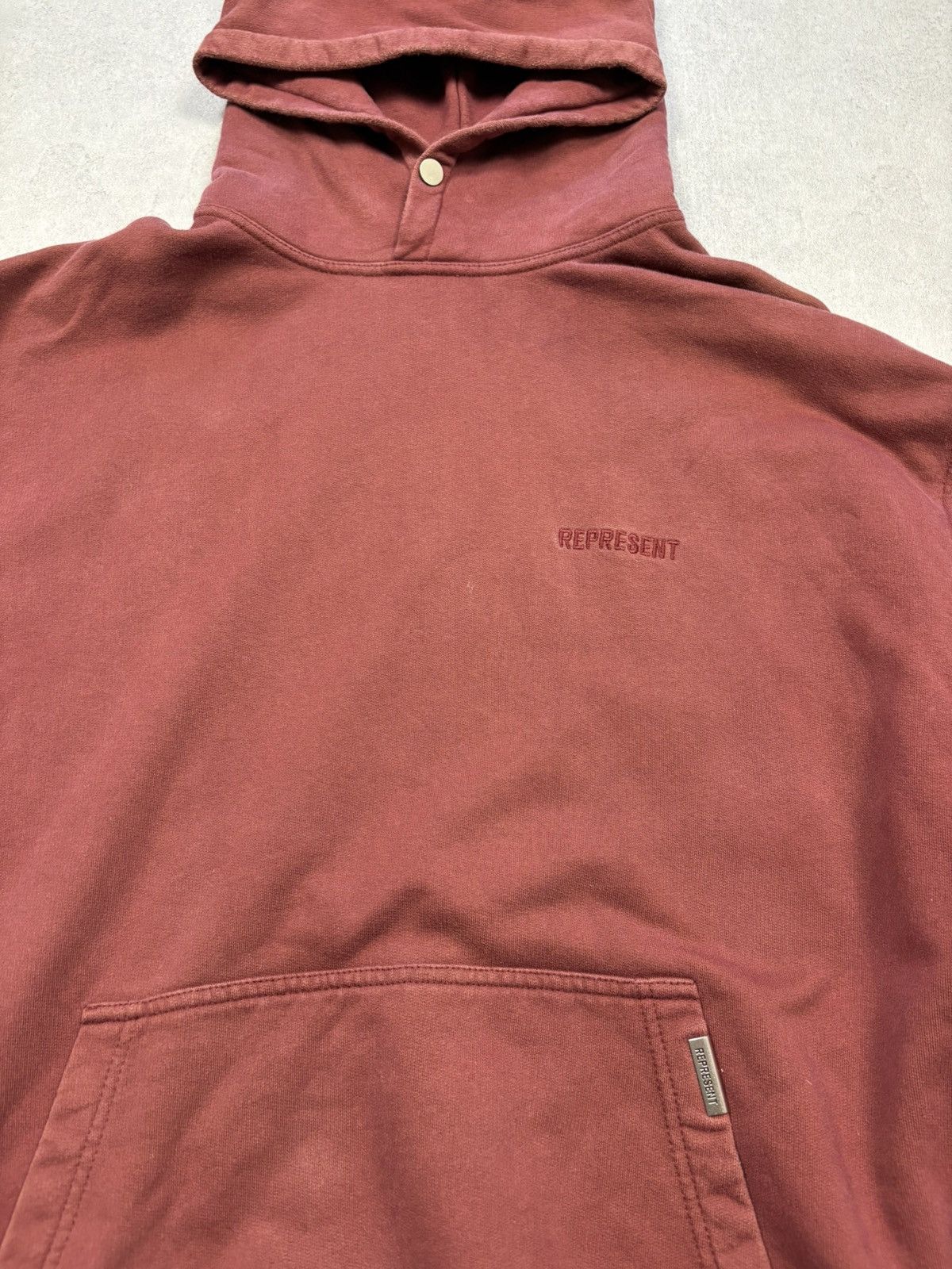 Represent Clo. Represent Blanks Sun-Faded Burgundy Hoodie Streetwear Size L Size US L / EU 52-54 / 3 - 8 Thumbnail