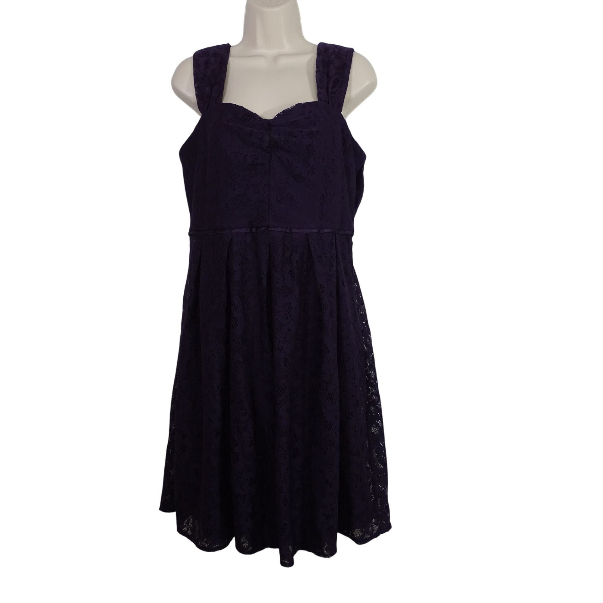 Other Dana Kay Purple Lace Sleeveless Dress Size 8 Sweetheart Size M / US 6-8 / IT 42-44 - 1 Thumbnail