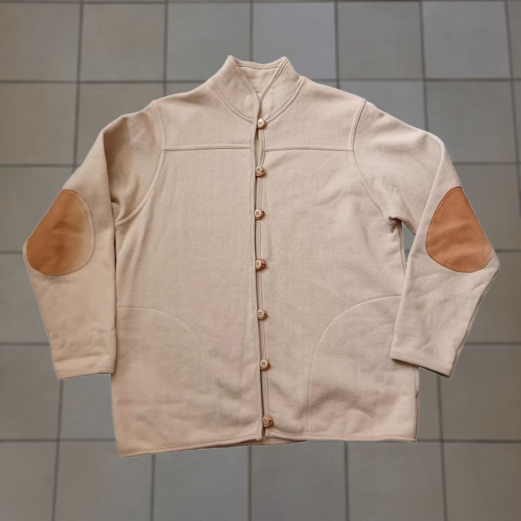 Orvis Orvis Cardigan Sweater Womens Medium Beige Button Up Leather Elbow Patch Jacket Size M / US 6-8 / IT 42-44 - 1 Thumbnail