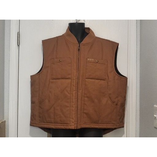 New England Outerwear Skoops NYC Traditional Duck Sleeveless Vest Men Sz 3XL Brown Size US XXL / EU 58 / 5 - 1 Thumbnail