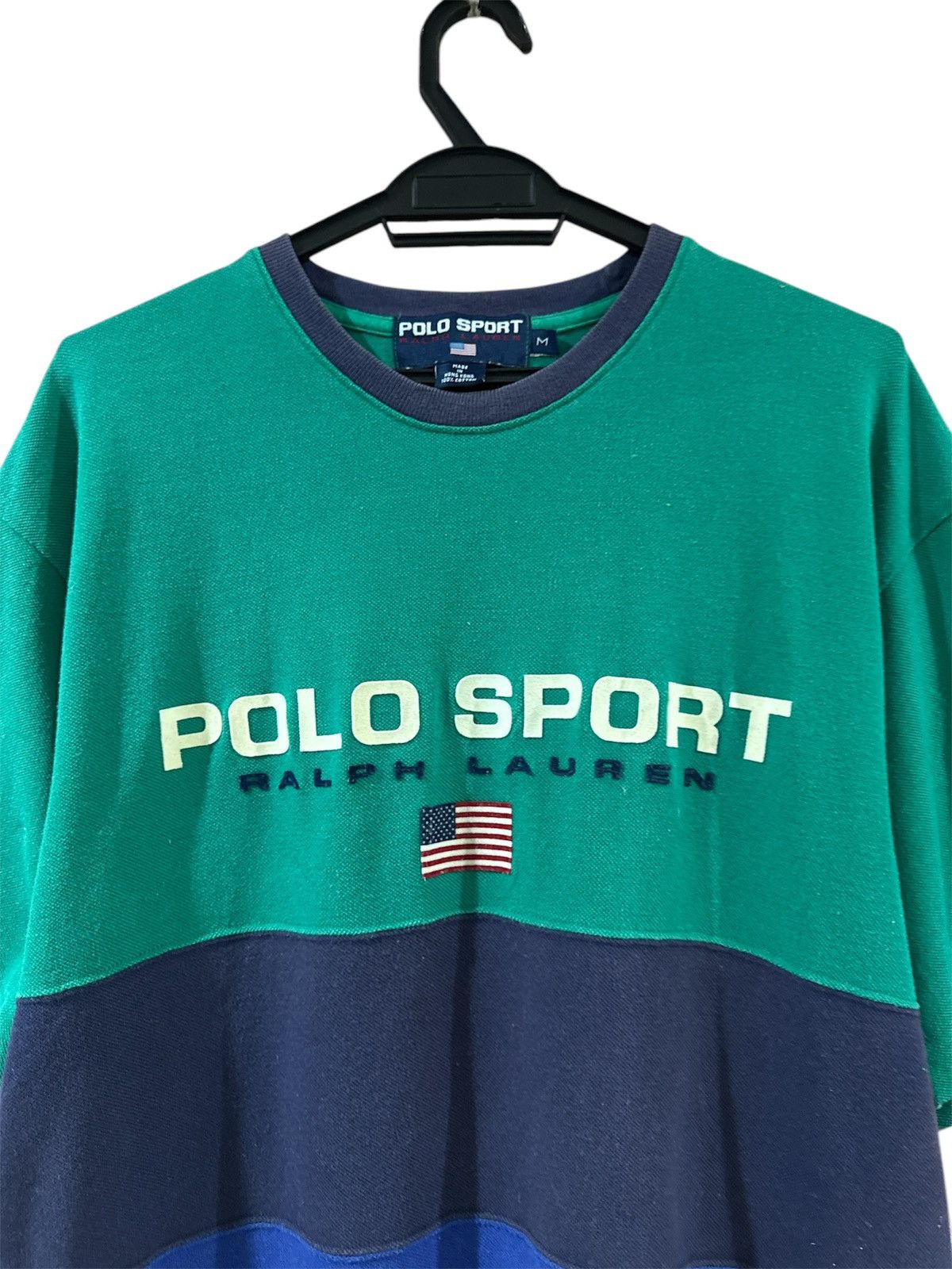 Polo Ralph Lauren × Ralph Lauren Sport × Vintage Vintage 90's POLO SPORT Ralph Lauren Spell Out Tee Size US M / EU 48-50 / 2 - 2 Thumbnail