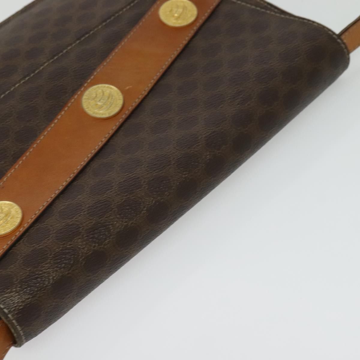 Celine CELINE Macadam Canvas Shoulder Bag Pvc Leather Brown Gold Size ONE SIZE - 6 Thumbnail