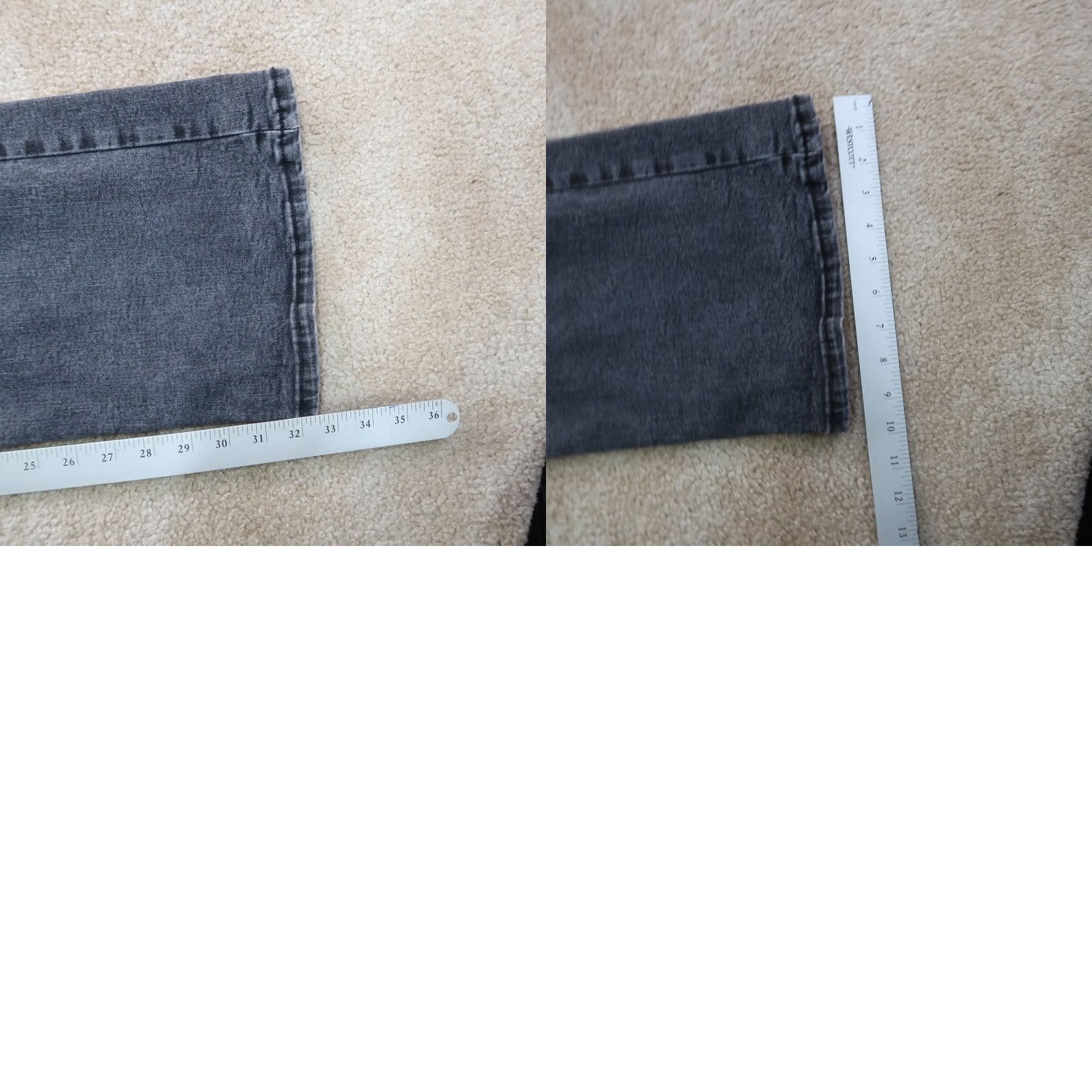 AVEC LES FILLES Avec Les Filles Women's Jeans Flare Leg High Rise Dark Wash Black 31 Inseam 32 Size 24" / US 00 / IT 34 - 9 Thumbnail