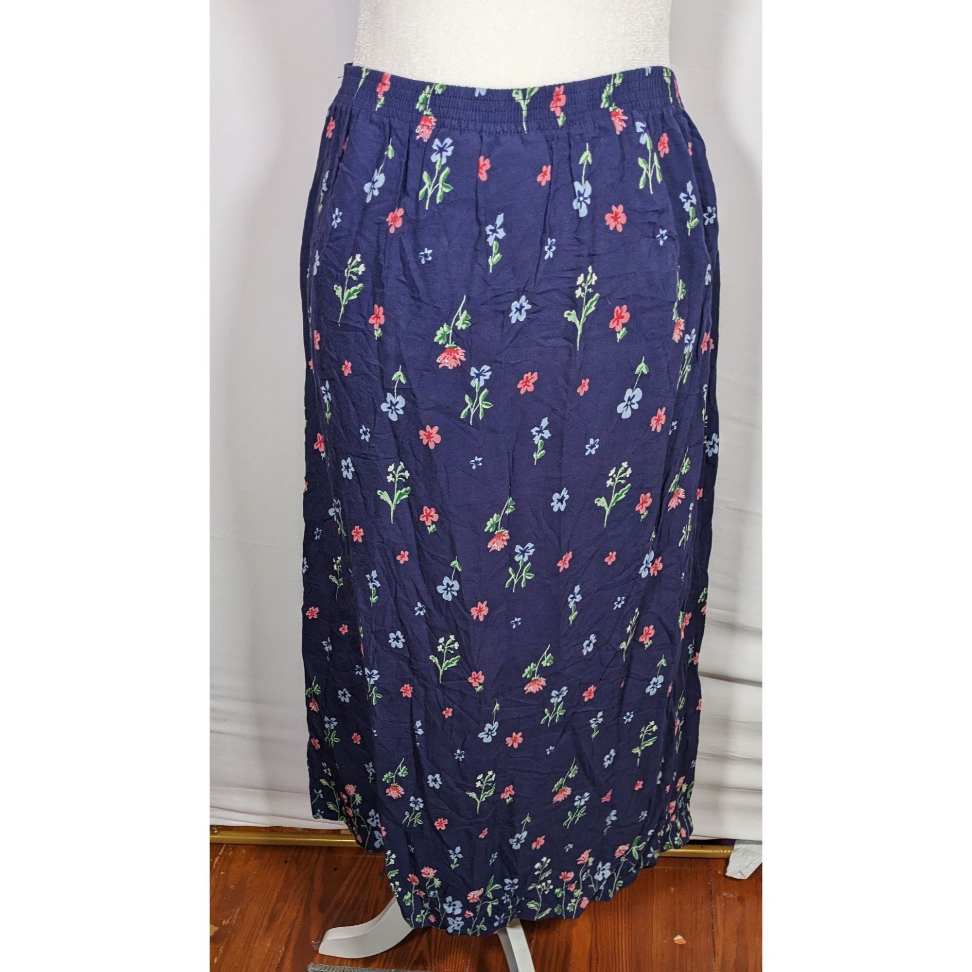 Blair Blair Blue Rustic Cottagecore Midi Skirt Size 26" / US 2 / IT 38 - 5 Thumbnail
