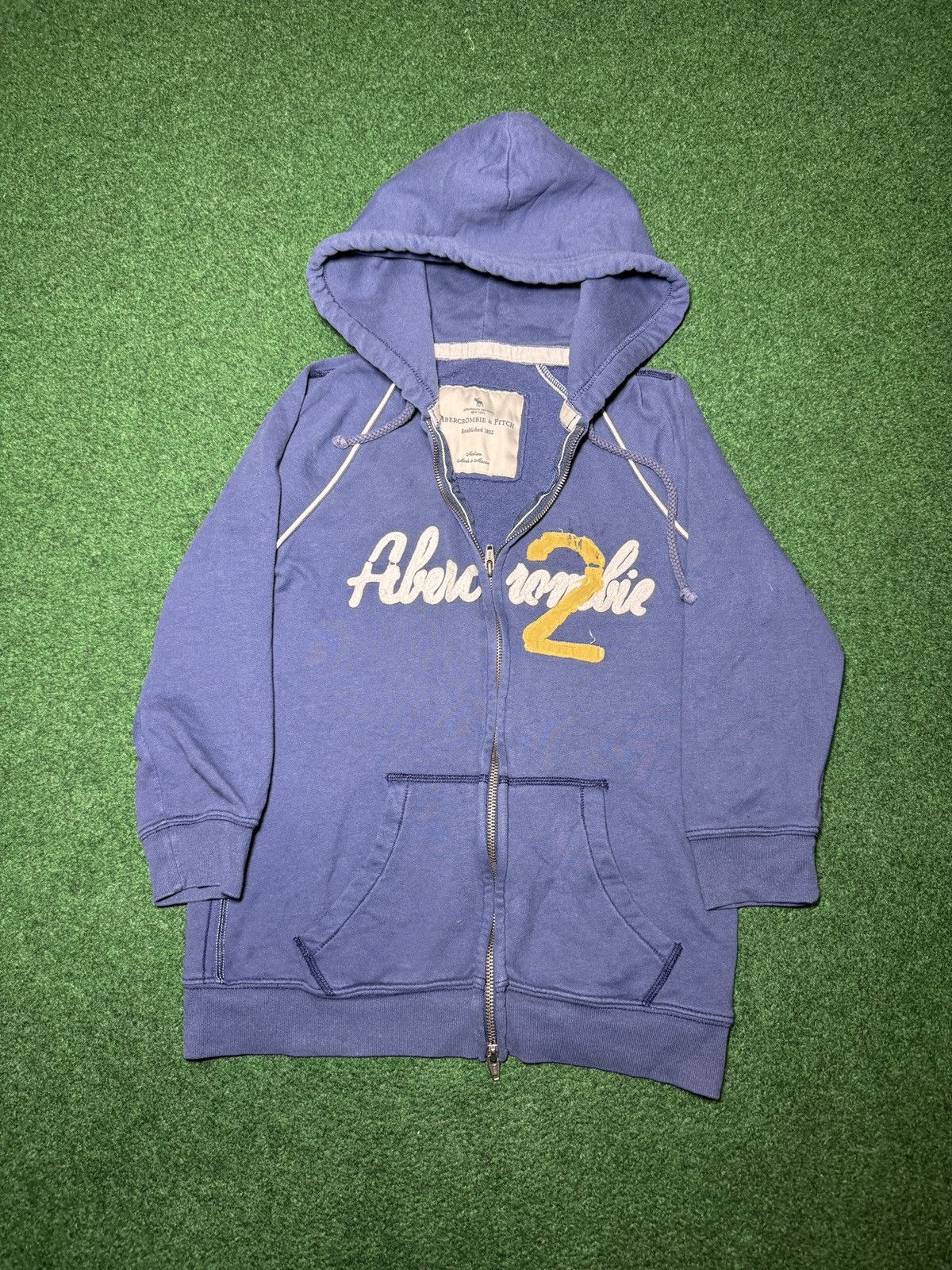 Abercrombie & Fitch Vintage Y2K Abercrombie Fitch Petit Blue Full Zip Hoodie Size M / US 6-8 / IT 42-44 - 1 Thumbnail